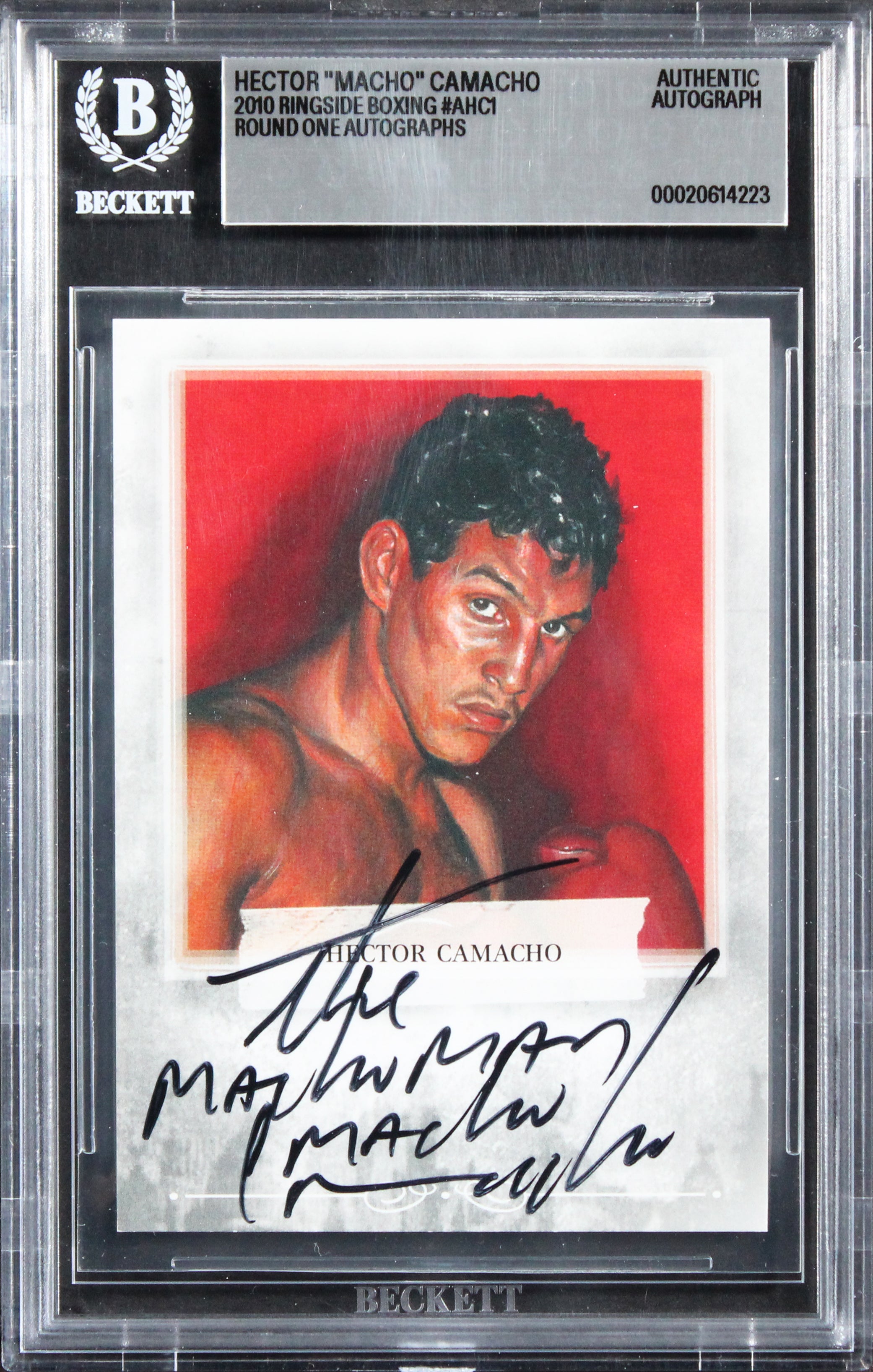 Hector Camacho Signed 2010 Ringside Boxing Round One Autos #AHC1 Card BAS Slab