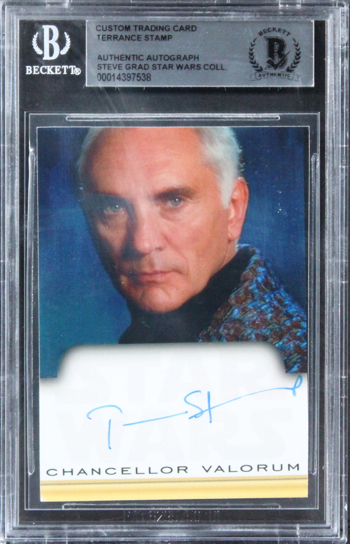 Terrance Stamp Star Wars Authentic Signed Custom Trading Card BAS Slabbed