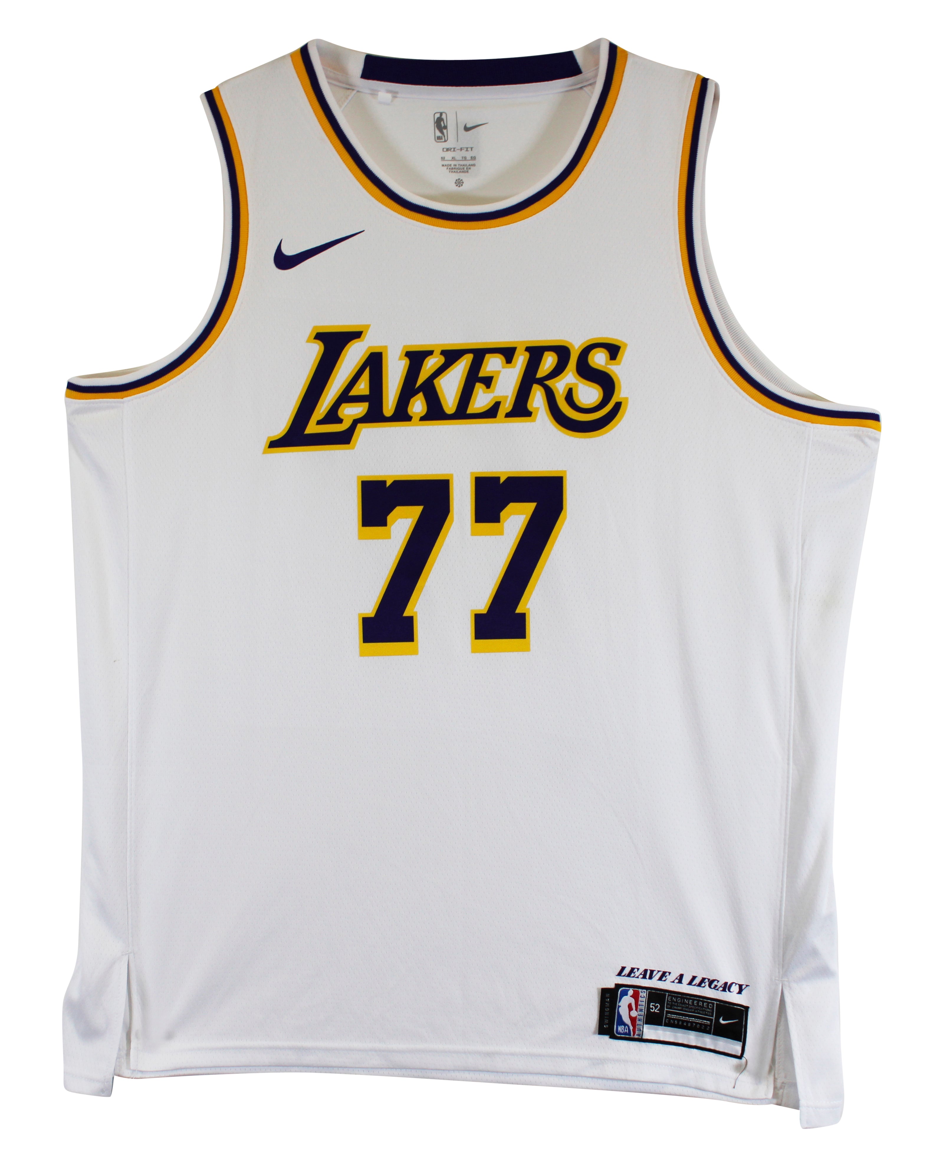 Lakers Luka Doncic Authentic Signed White Nike Swingman Jersey BAS #AE13508