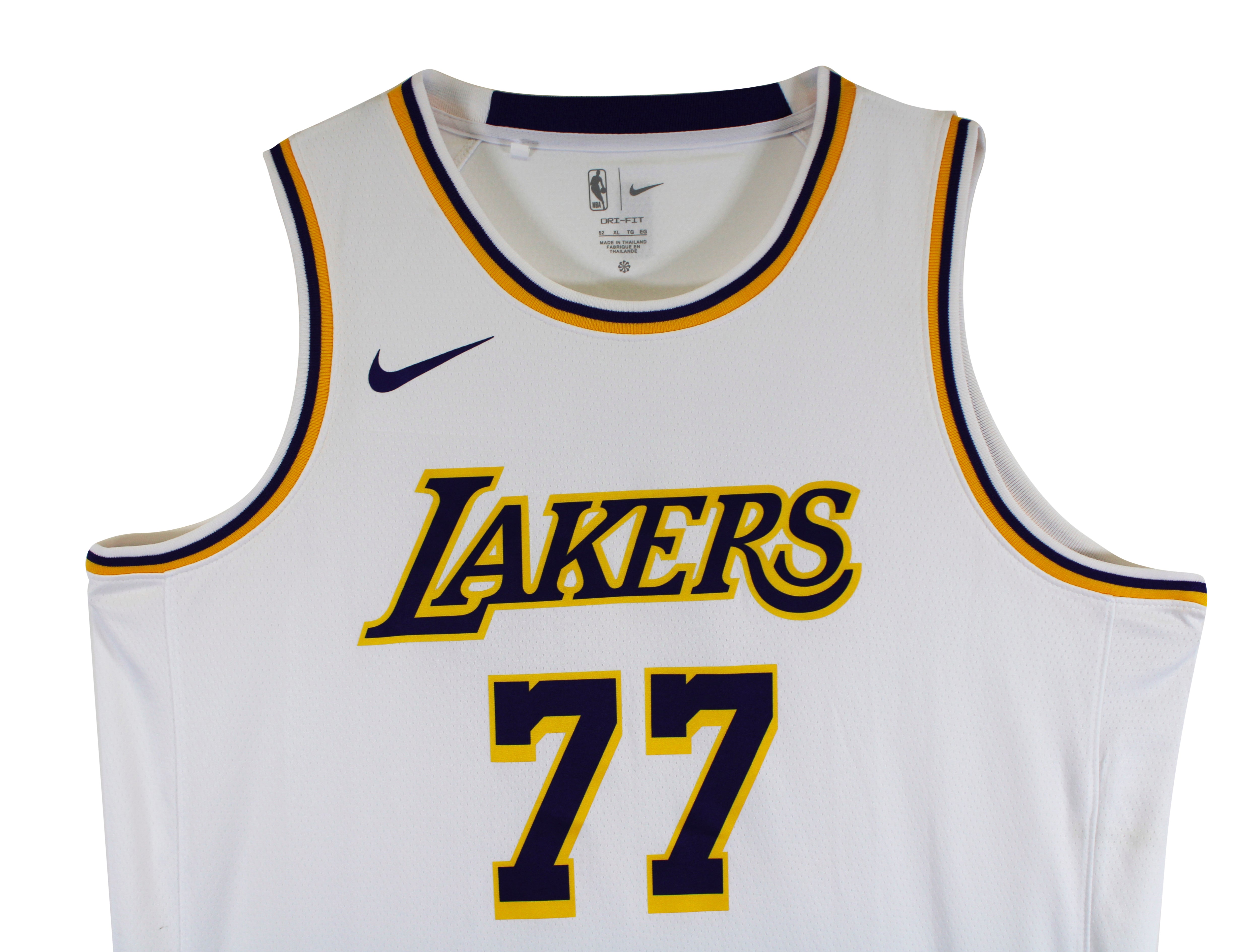 Lakers Luka Doncic Authentic Signed White Nike Swingman Jersey BAS #AE13508
