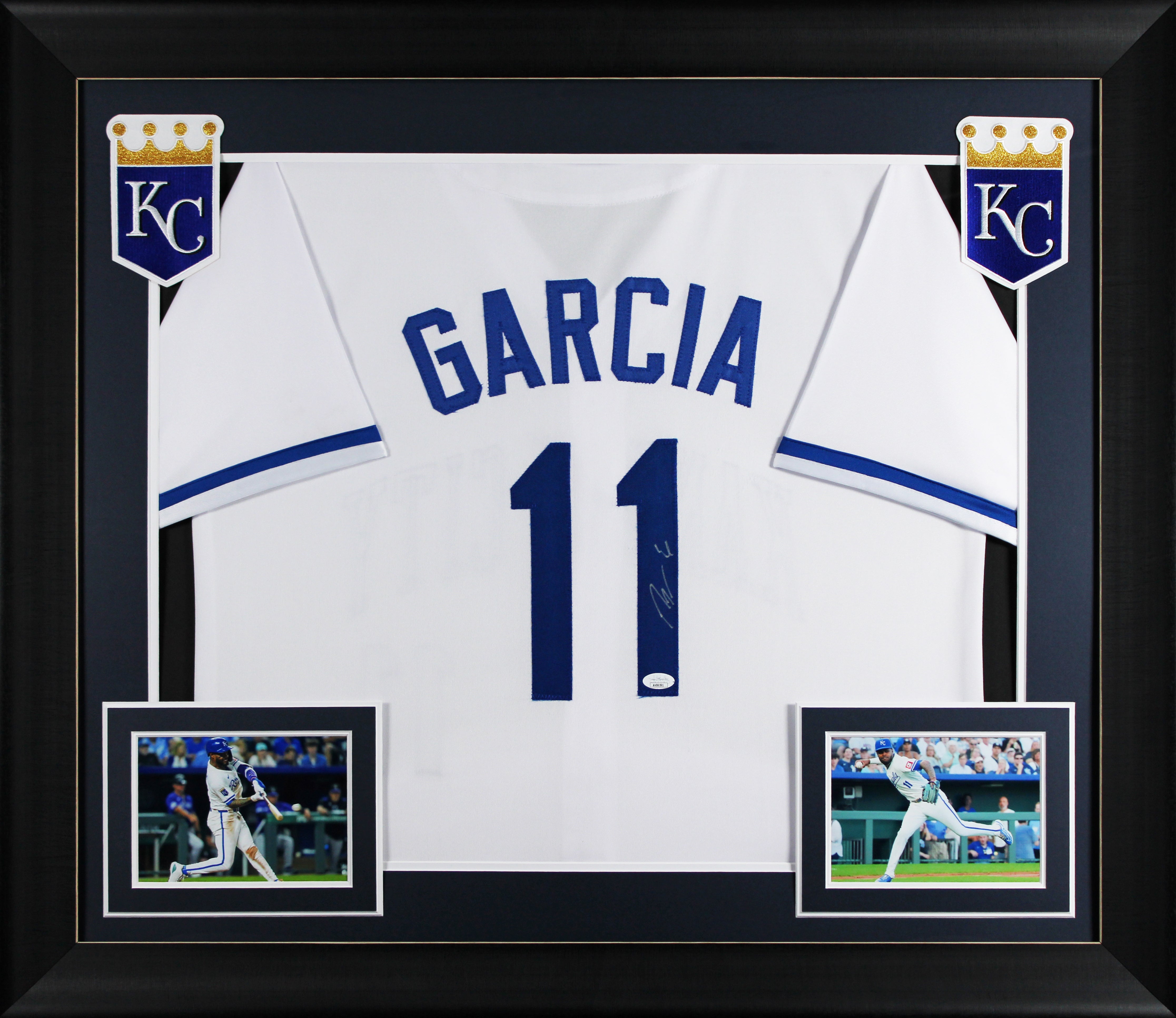 Maikel Garcia Authentic Signed White Pro Style Framed Jersey Autographed JSA