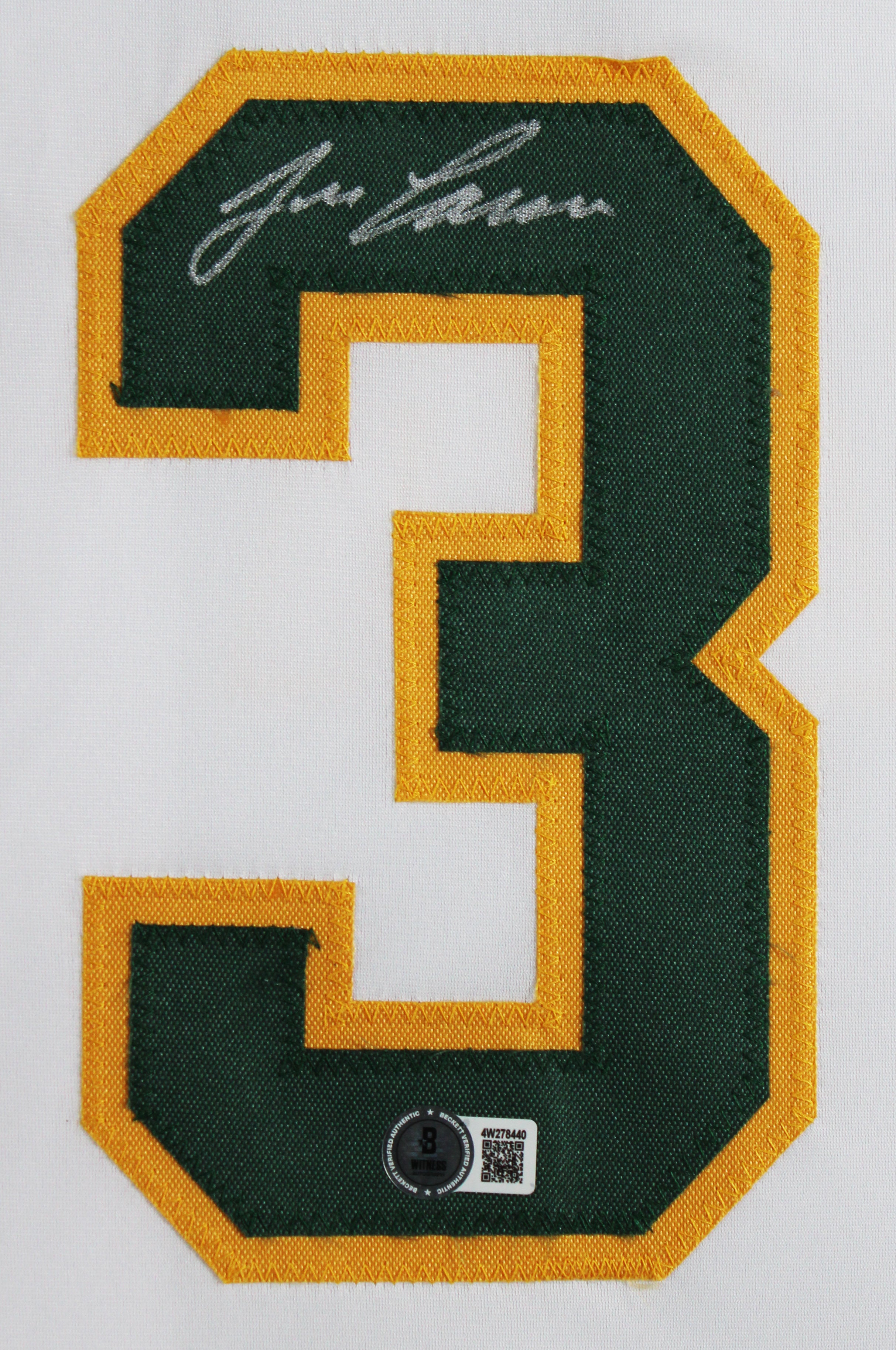 Jose Canseco Authentic Signed White Pro Style Framed Jersey BAS Witnessed