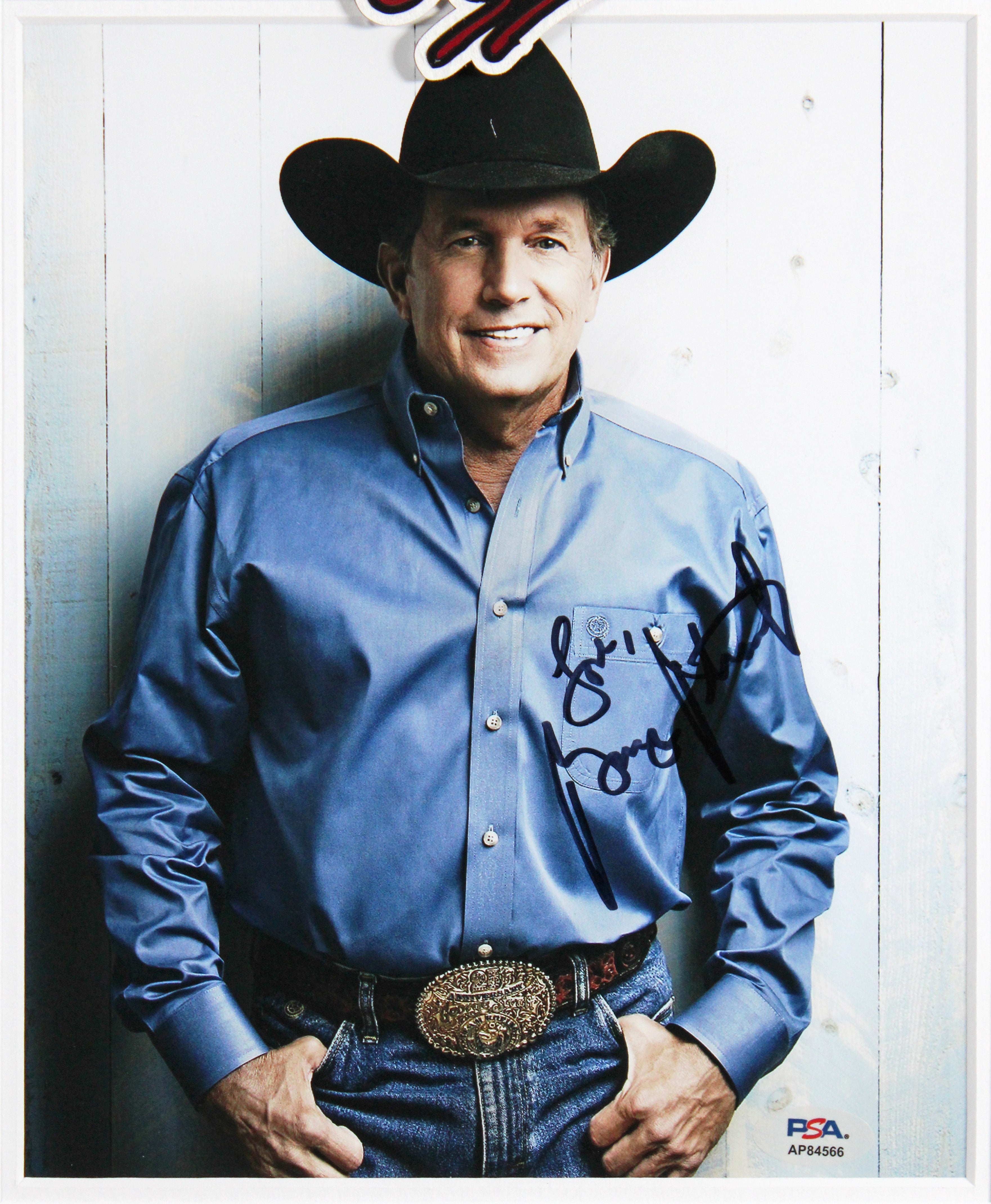 George Strait Authentic Signed 8x10 Framed Photo Autographed PSA/DNA #AP84566