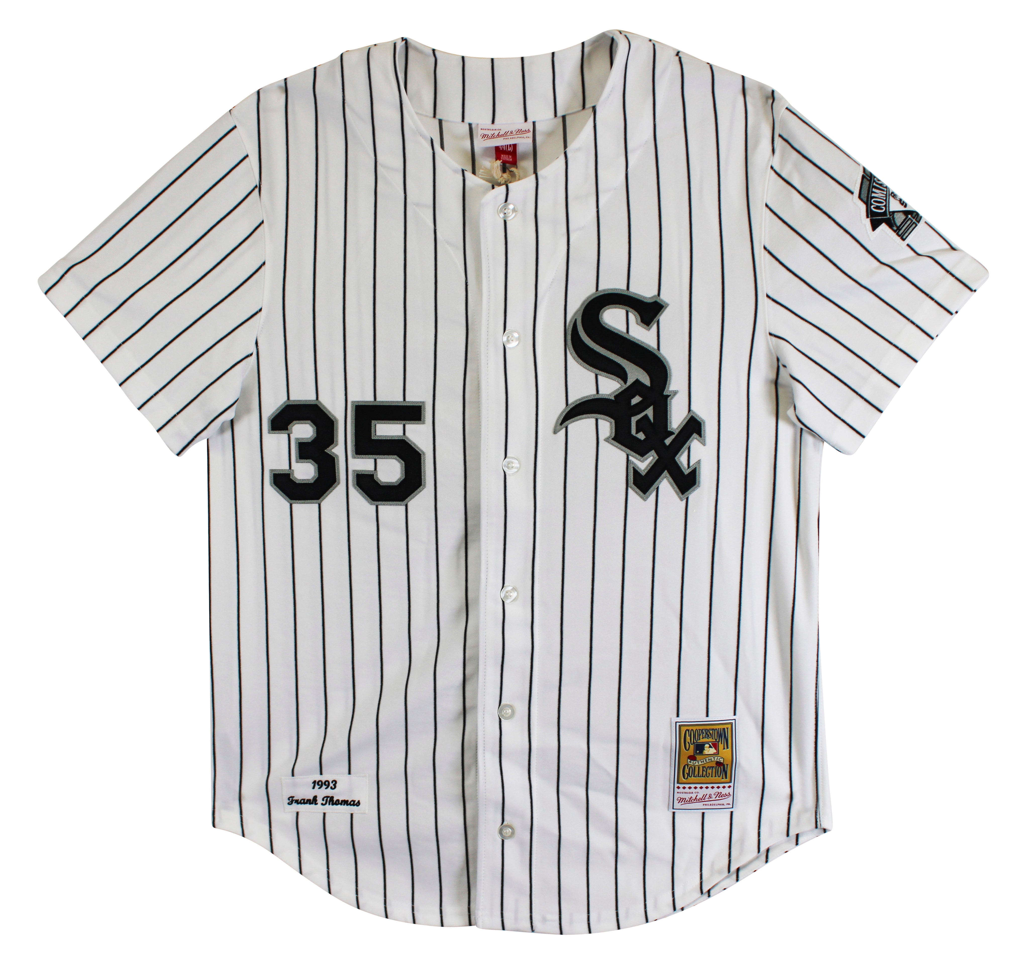 Frank Thomas "Big Hurt" Signed White Pinstripe M&N Authentic Jersey FAN & MLB