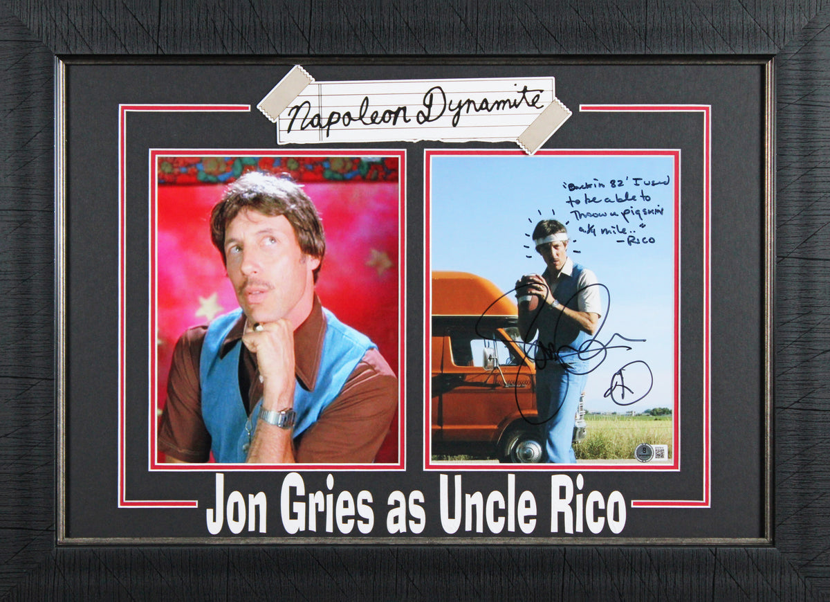 Jon Gries Napoleon Dynamite "Rico" Signed 8x10 Framed Photo BAS #BT67615