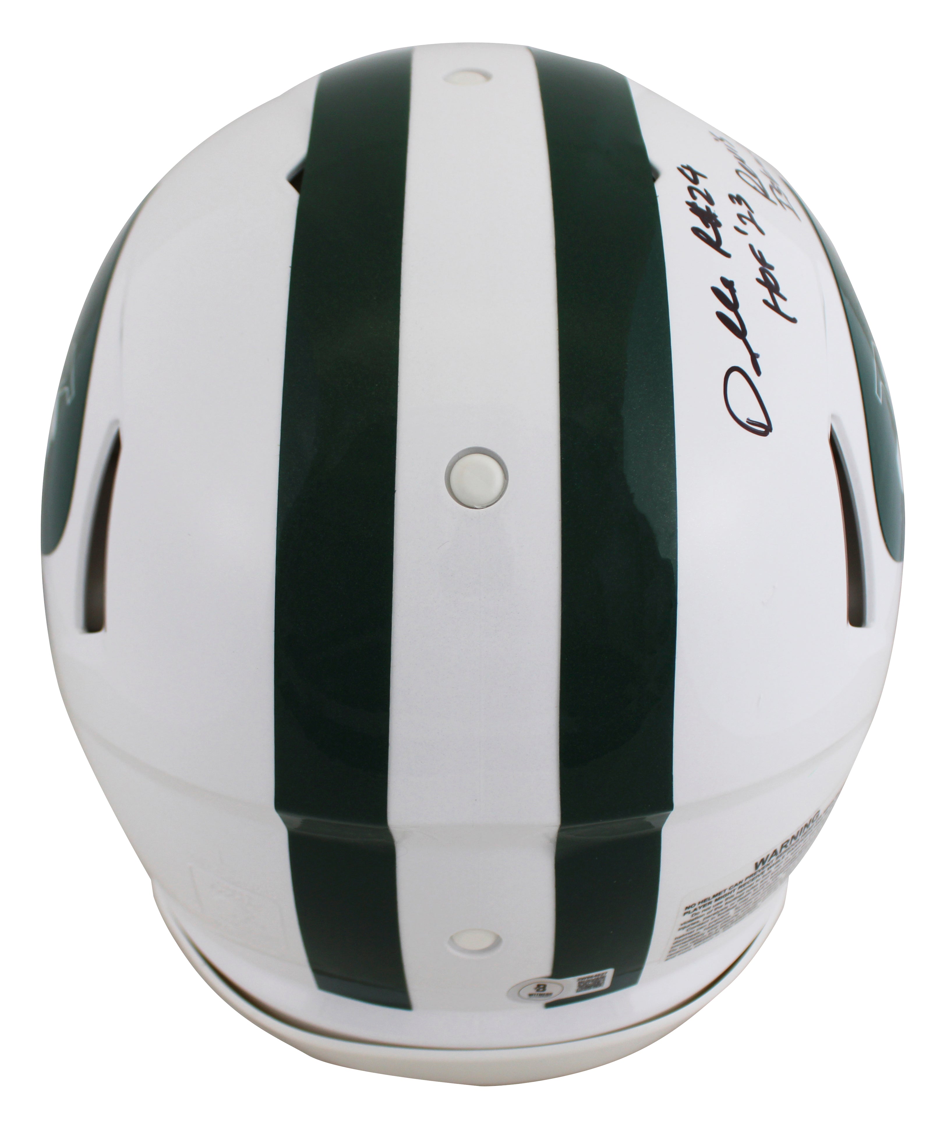 Jets Darrelle Revis 2x Insc Signed 98-18 TB F/S Speed Proline Helmet W/ Case BAS