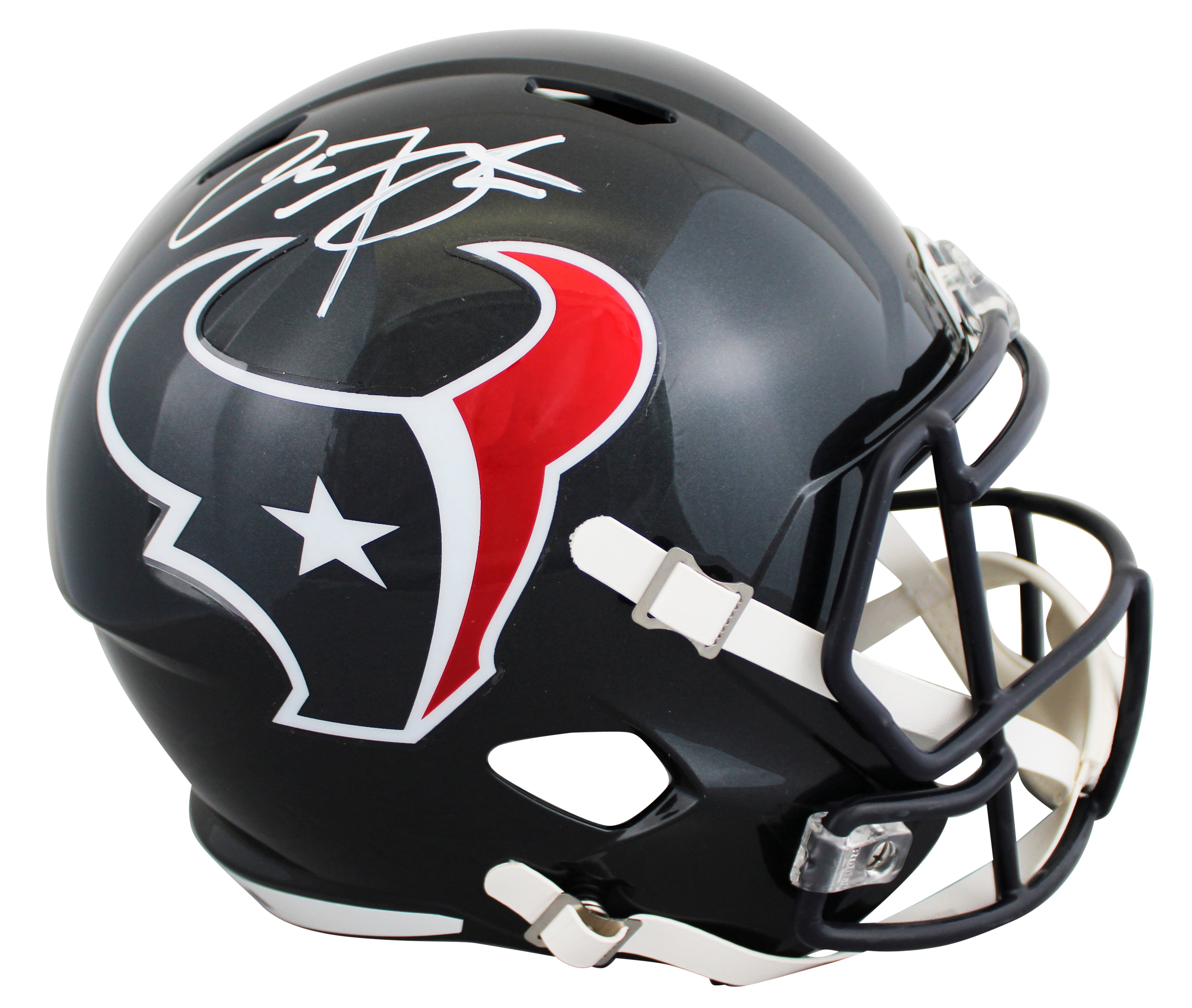 Texans Arian Foster Signed Full Size Speed Rep Helmet W/ Case BAS Witnessed