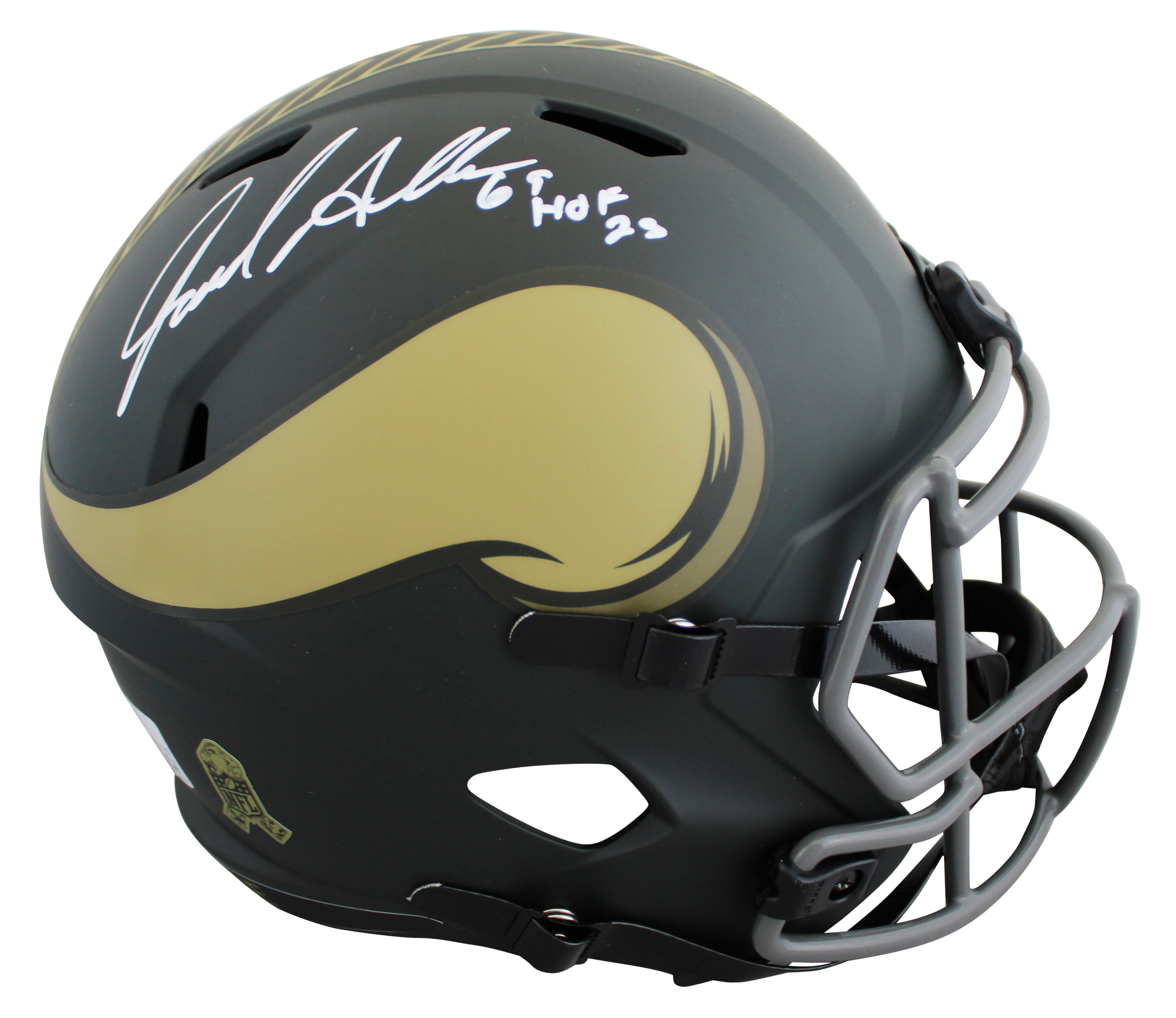 Vikings Jared Allen "HOF 25" Signed STS IV F/S Speed Rep Helmet W/ Case BAS Wit