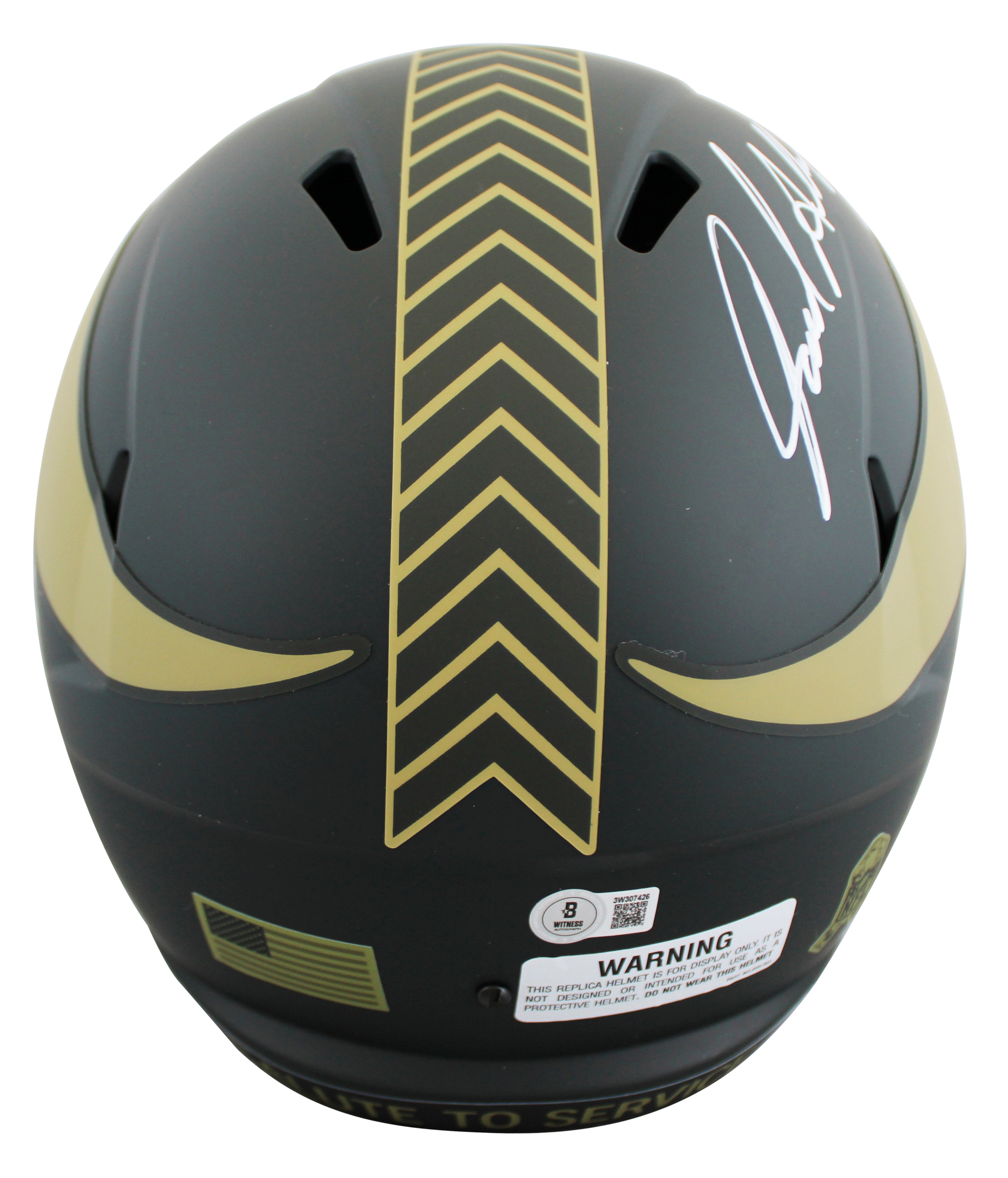 Vikings Jared Allen "HOF 25" Signed STS IV F/S Speed Rep Helmet W/ Case BAS Wit