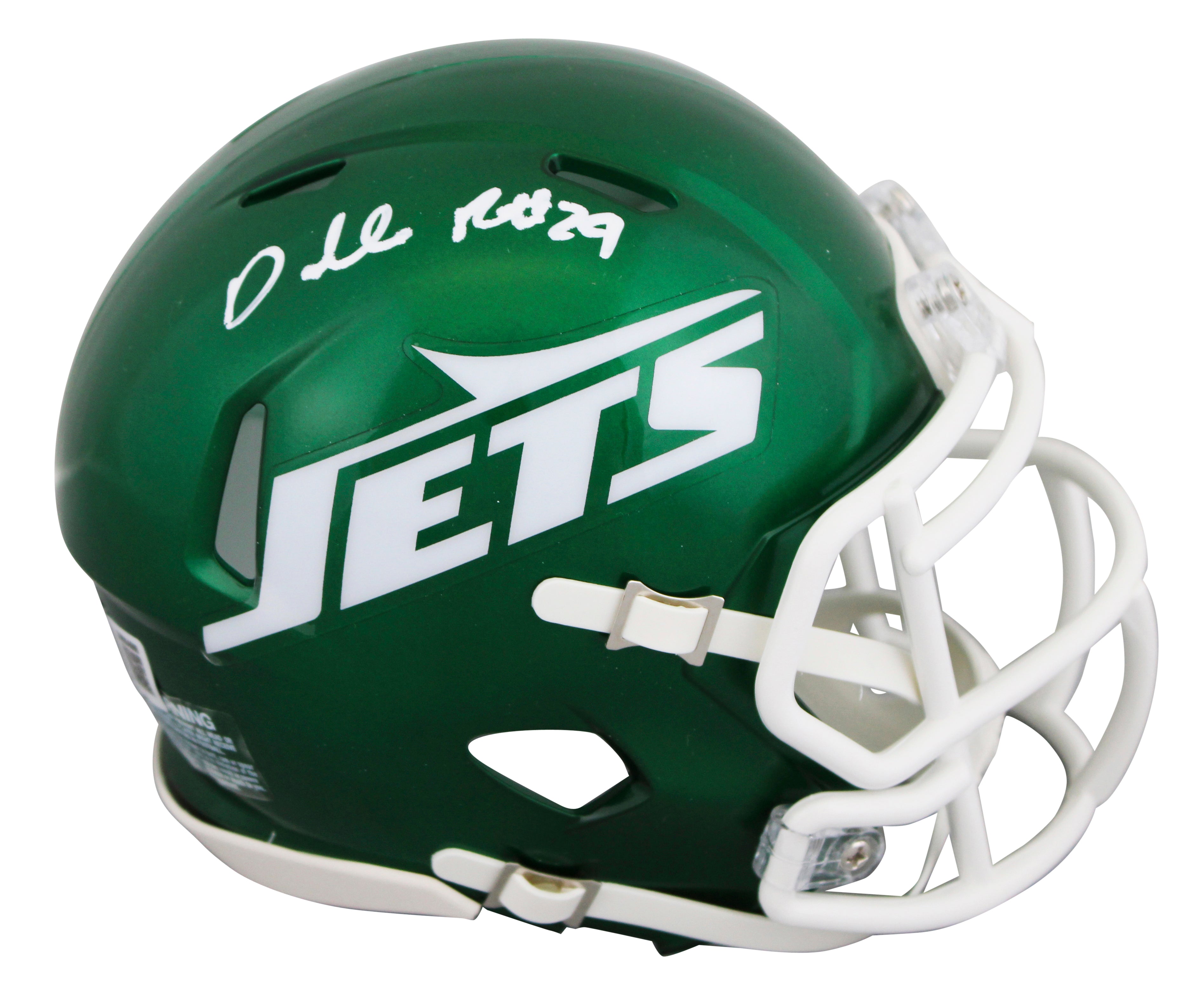 Jets Darrelle Revis Authentic Signed Speed Mini Helmet Autographed BAS Witnessed