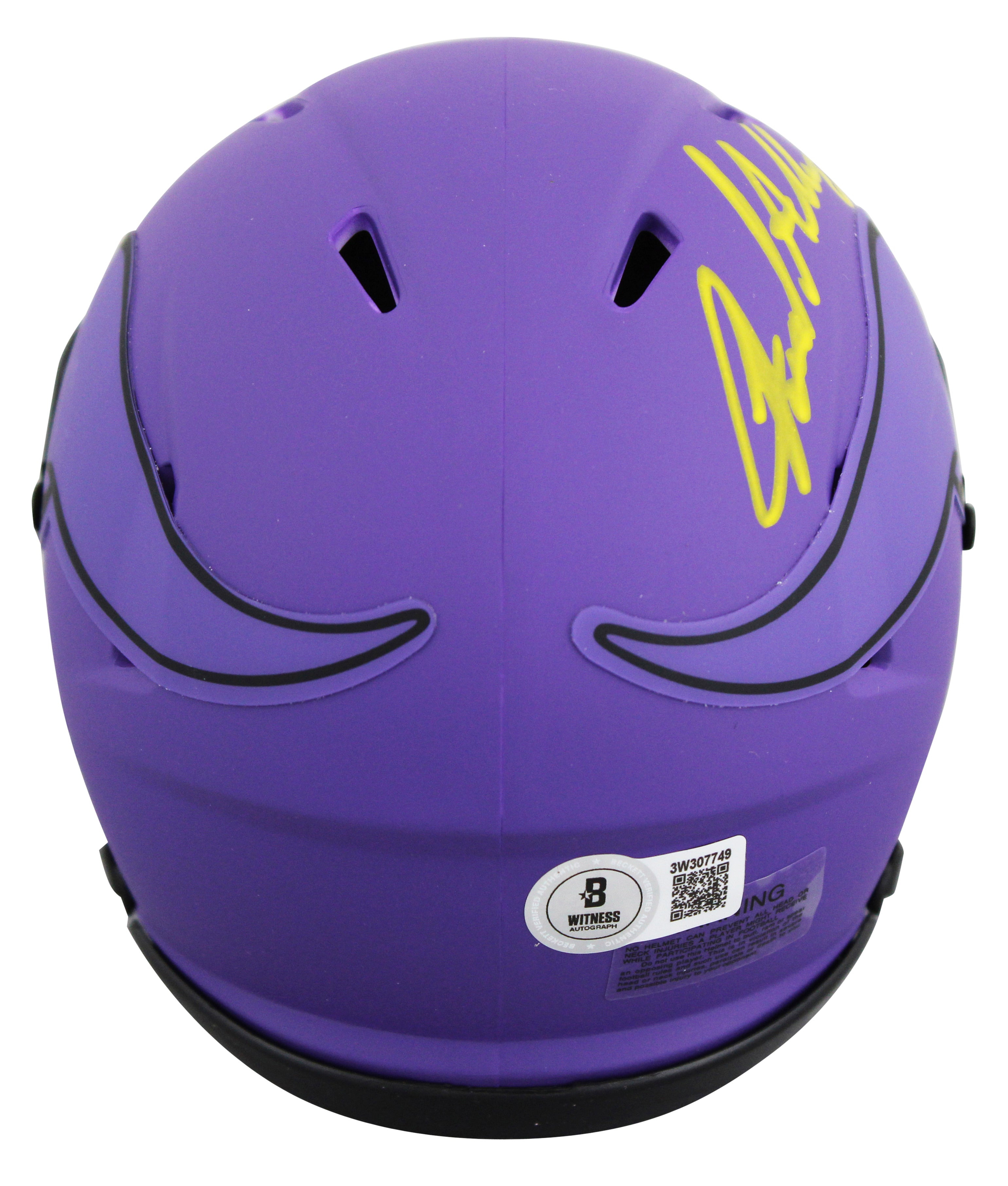 Vikings Jared Allen Authentic Signed Rave Speed Mini Helmet BAS Witnessed