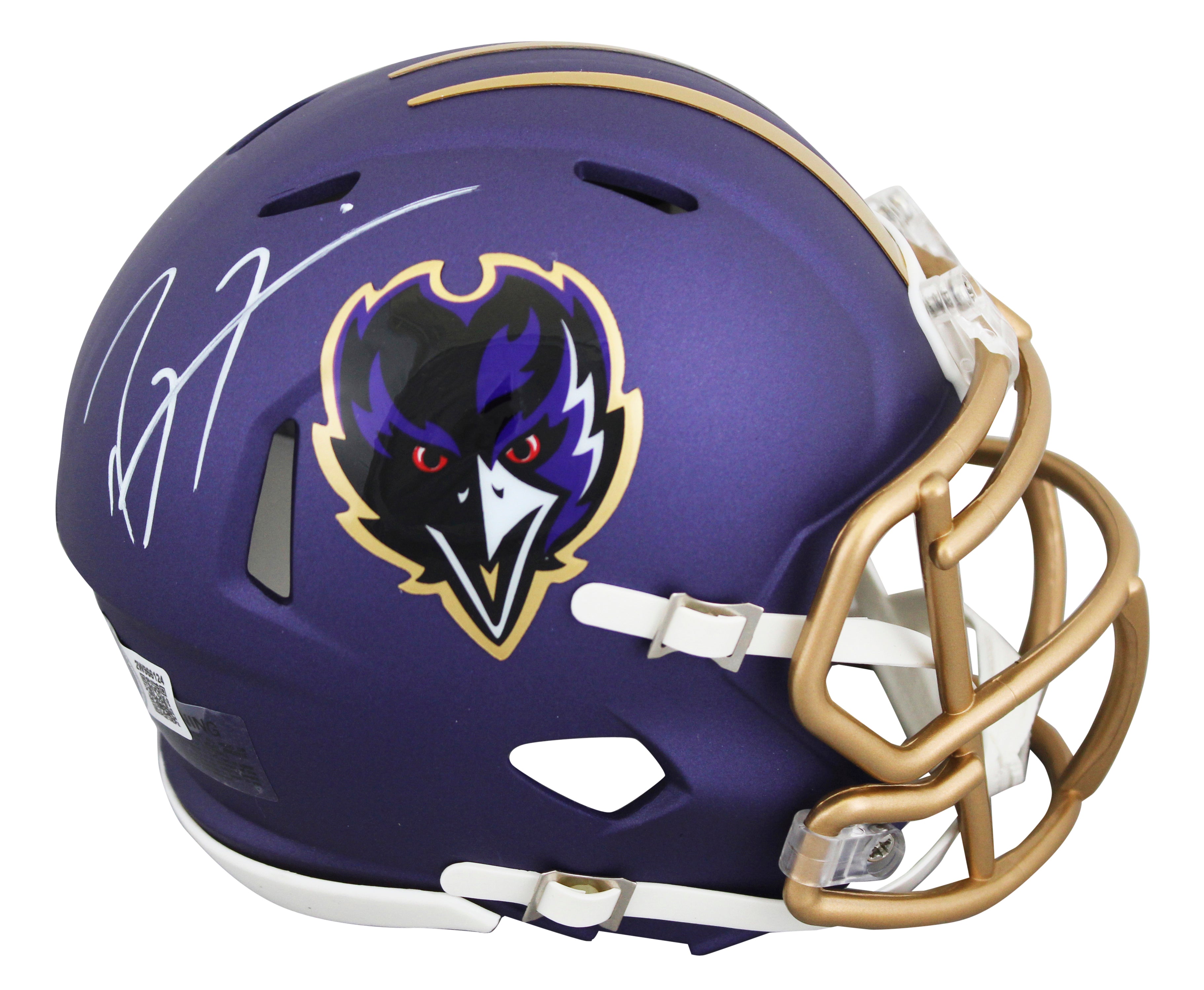 Ravens Ray Lewis Authentic Signed 2024 On-Field Speed Mini Helmet BAS Witnessed