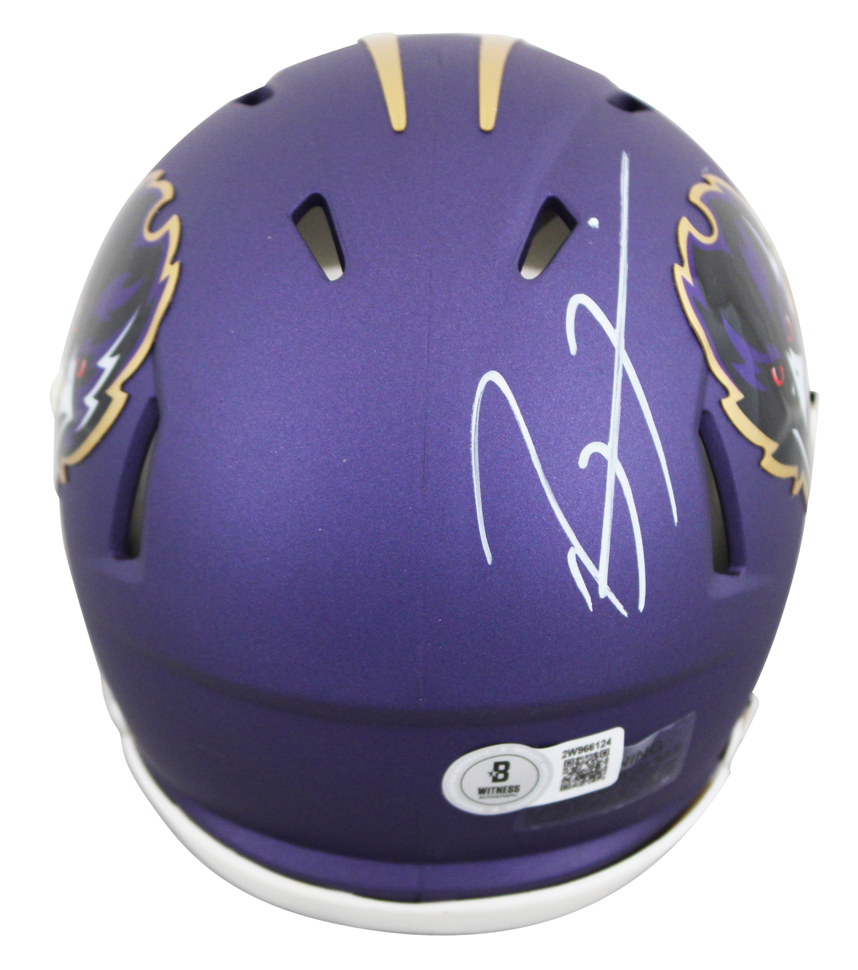 Ravens Ray Lewis Authentic Signed 2024 On-Field Speed Mini Helmet BAS Witnessed