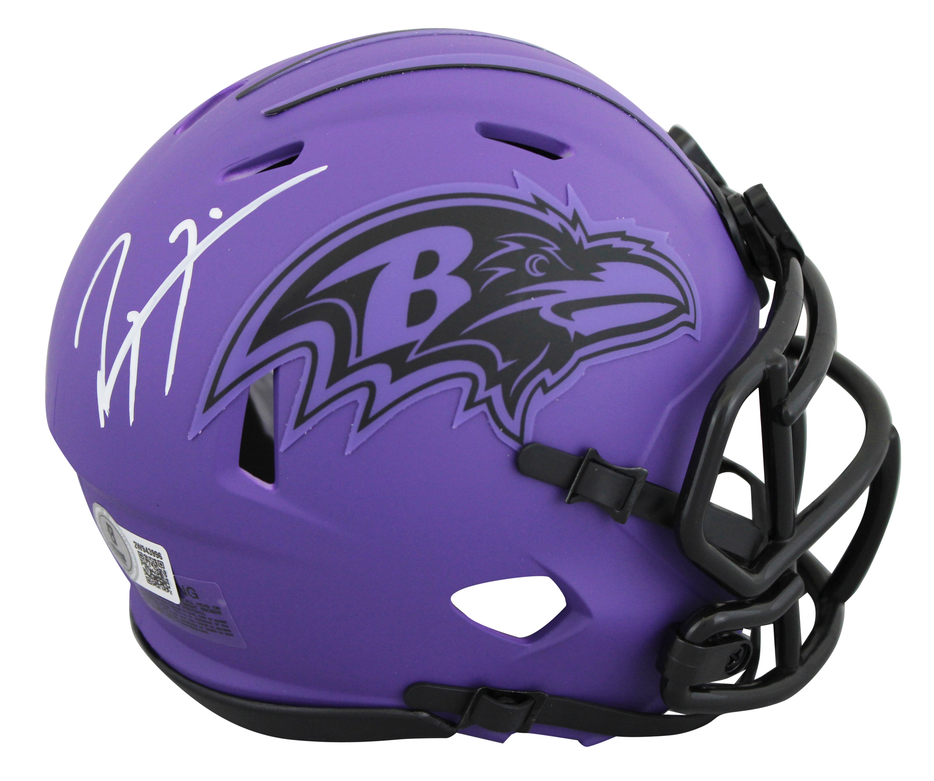 Ravens Ray Lewis Authentic Signed Rave Speed Mini Helmet W/ Case BAS Witnessed