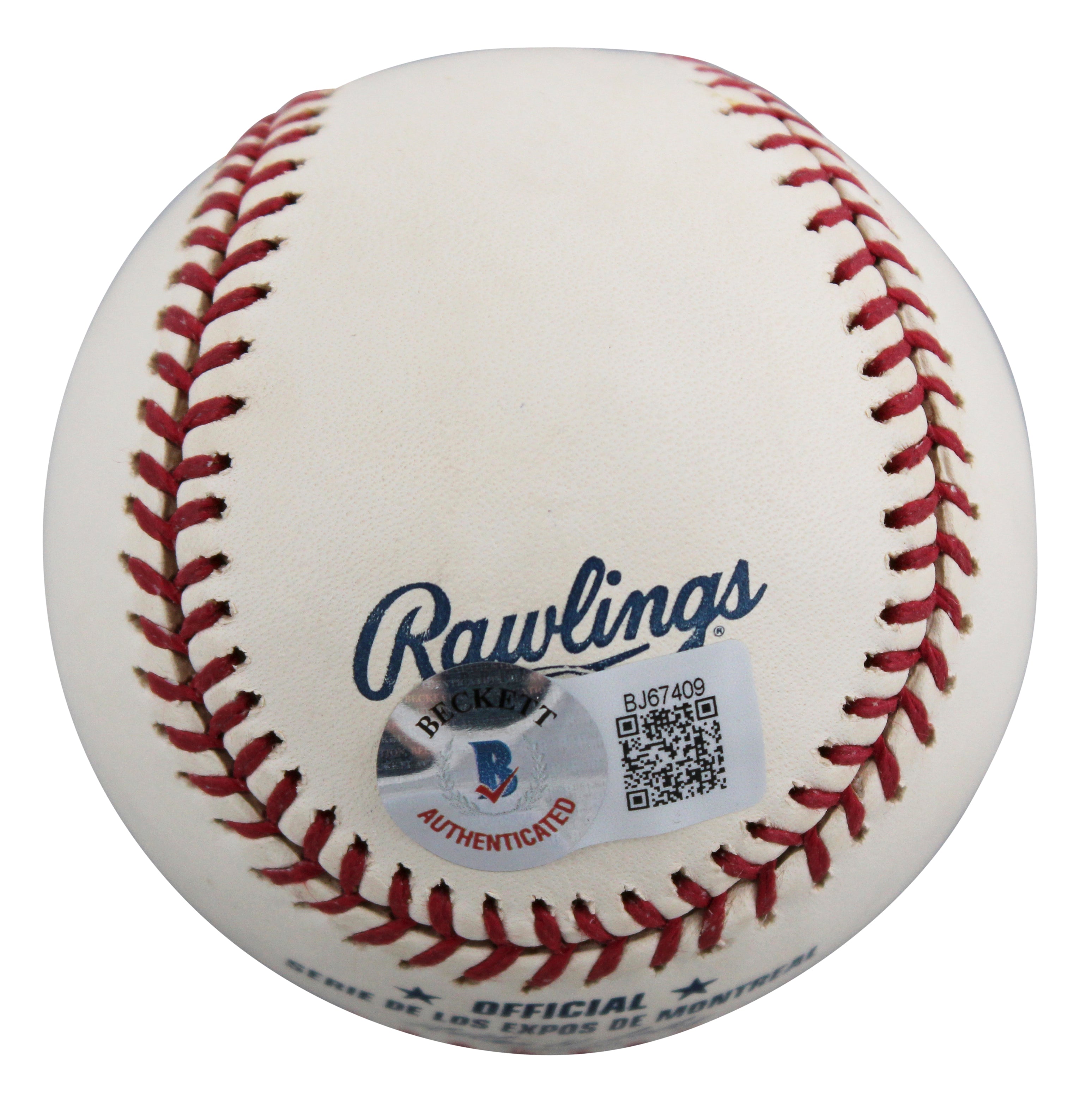 Expos Jose Macias Authentic Signed Selig OML Baseball Autographed BAS #BJ67409