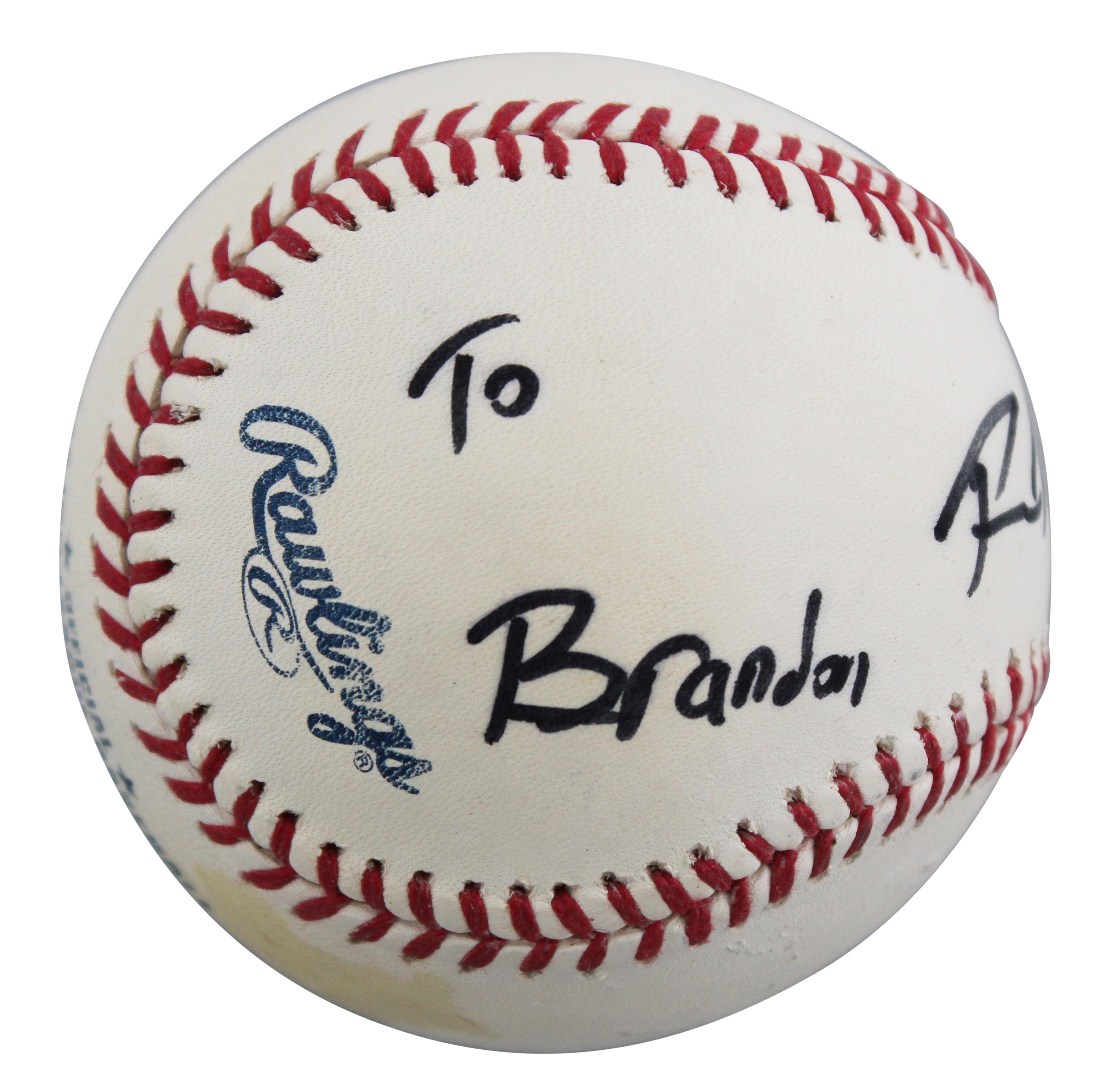 Mets Bobby Parnell "To Brandon" Authentic Signed Selig OML Baseball BAS #BJ32555