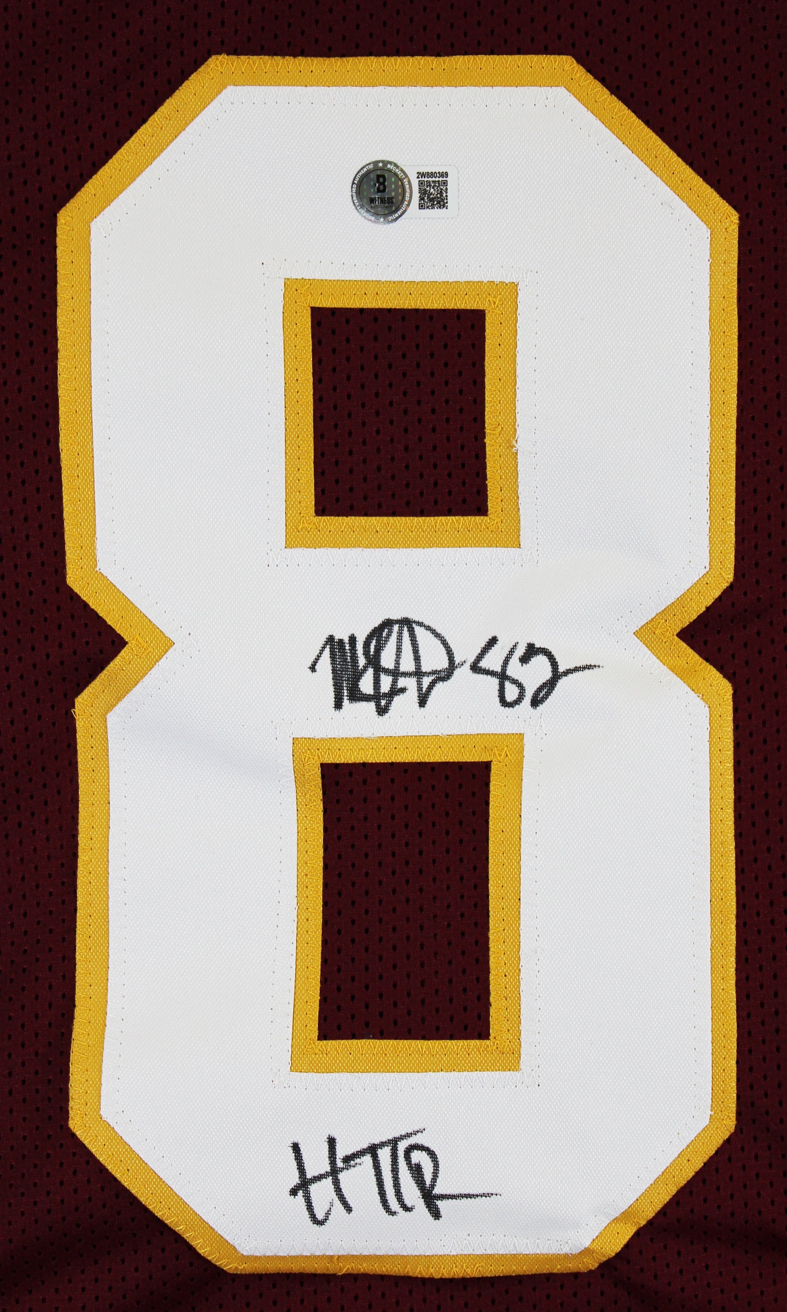 Michael Westbrook "HTTR" Authentic Signed Maroon Pro Style Jersey BAS Witnessed