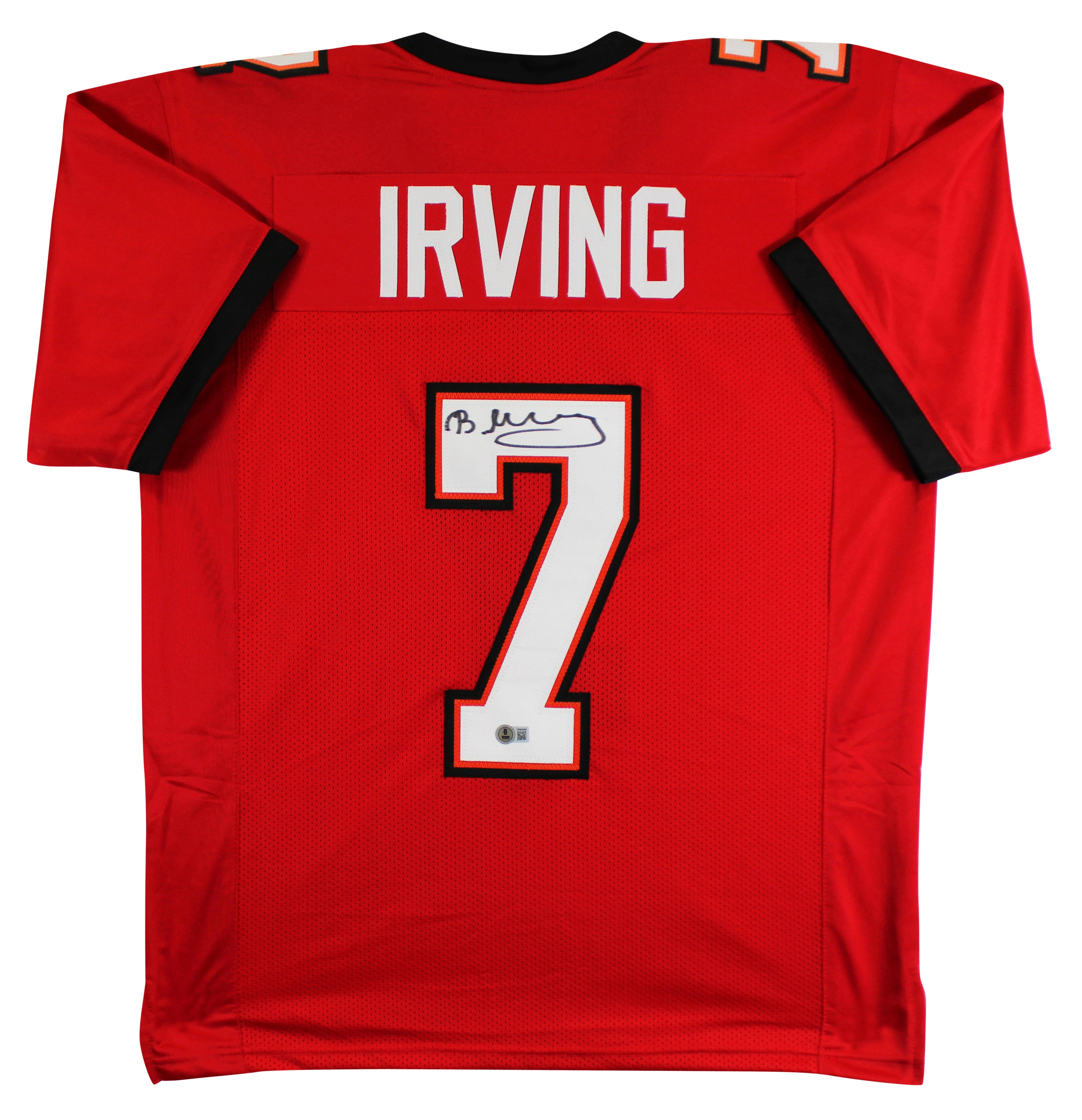 Bucky Irving Authentic Signed Red Pro Style Jersey Autographed BAS Witnessed 2
