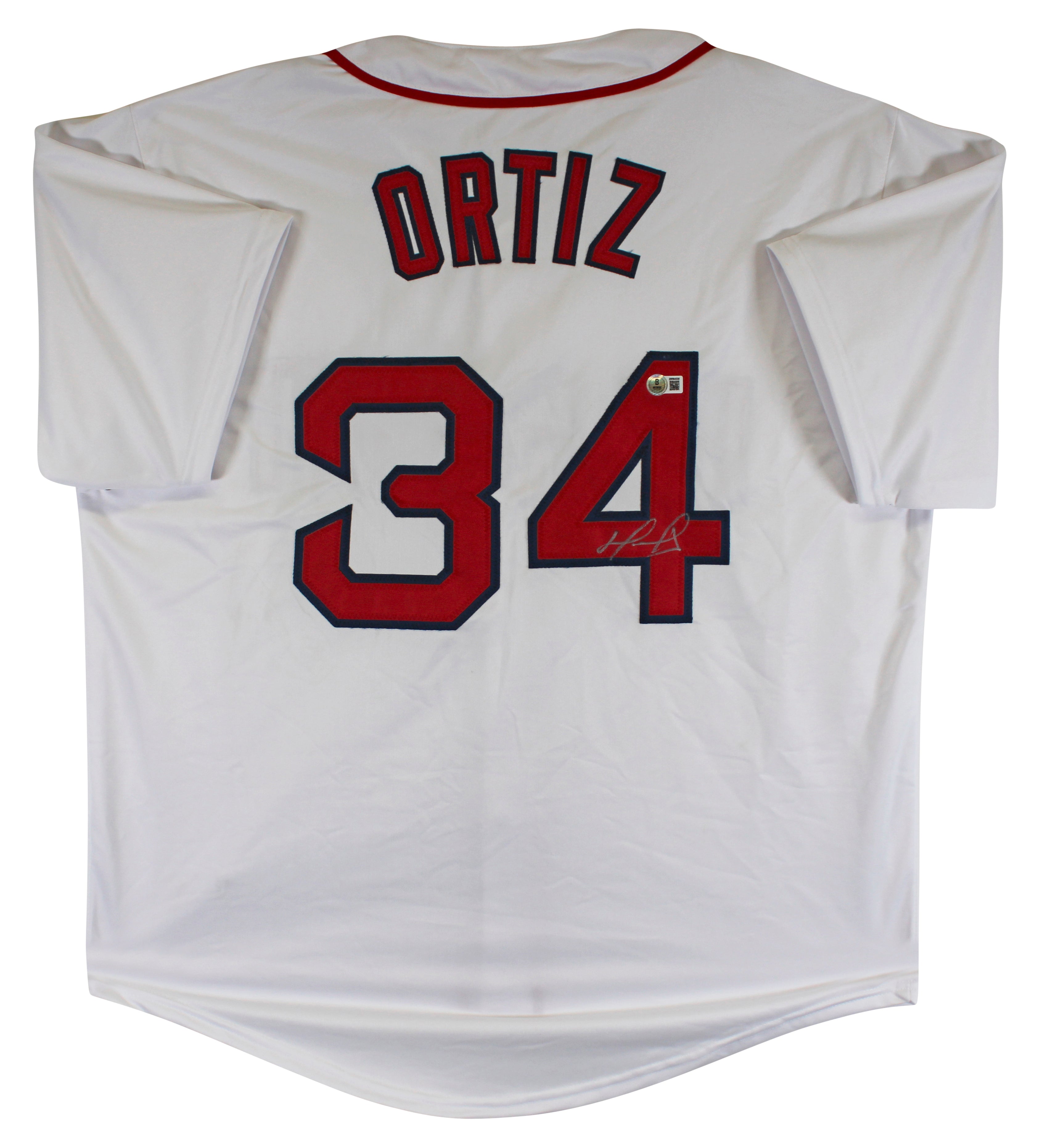 David Ortiz Authentic Signed White Pro Style Jersey Autographed BAS Witnessed