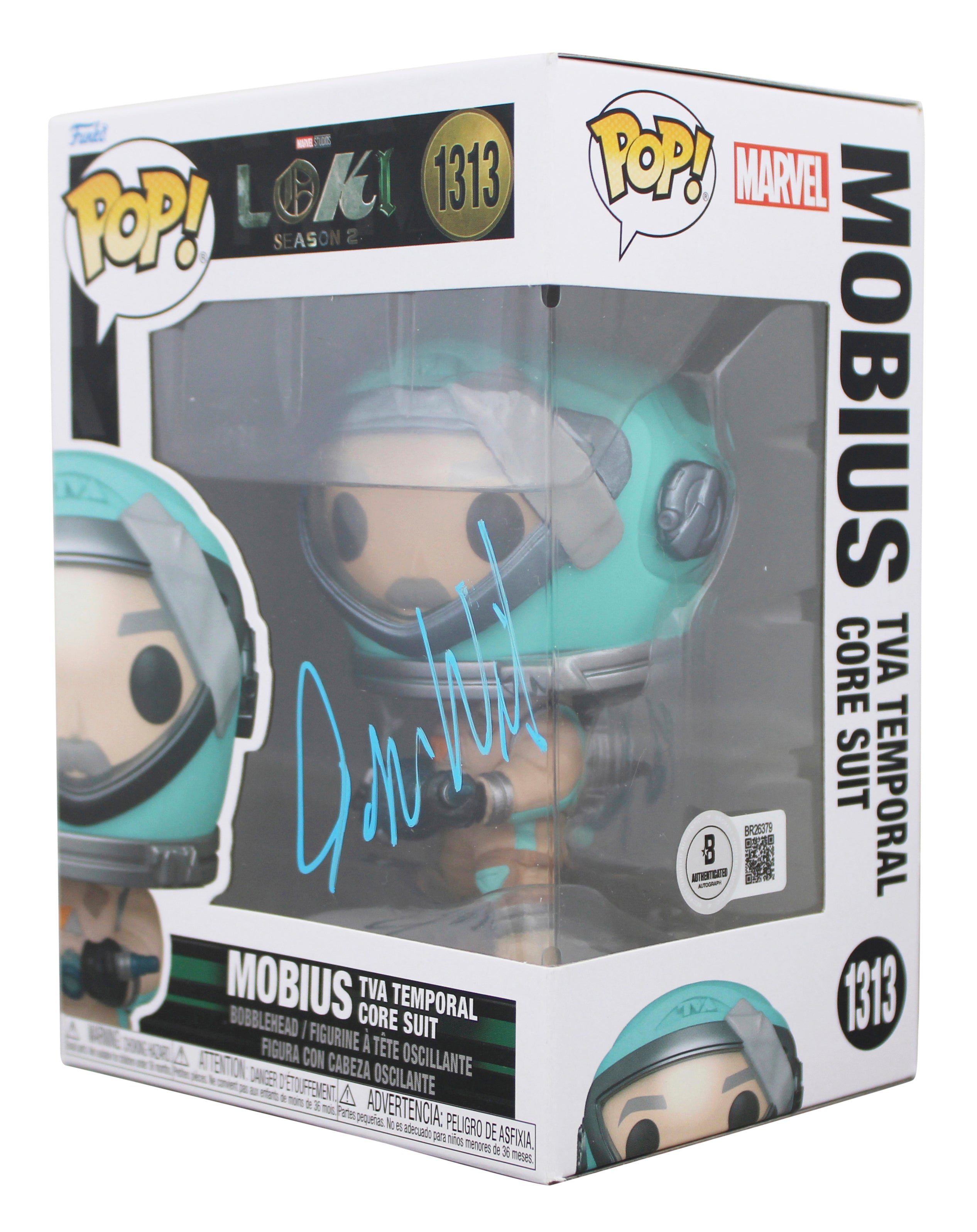 Owen Wilson Loki Signed Mobius #1313 Funko Pop Vinyl Figure BAS #BR26379