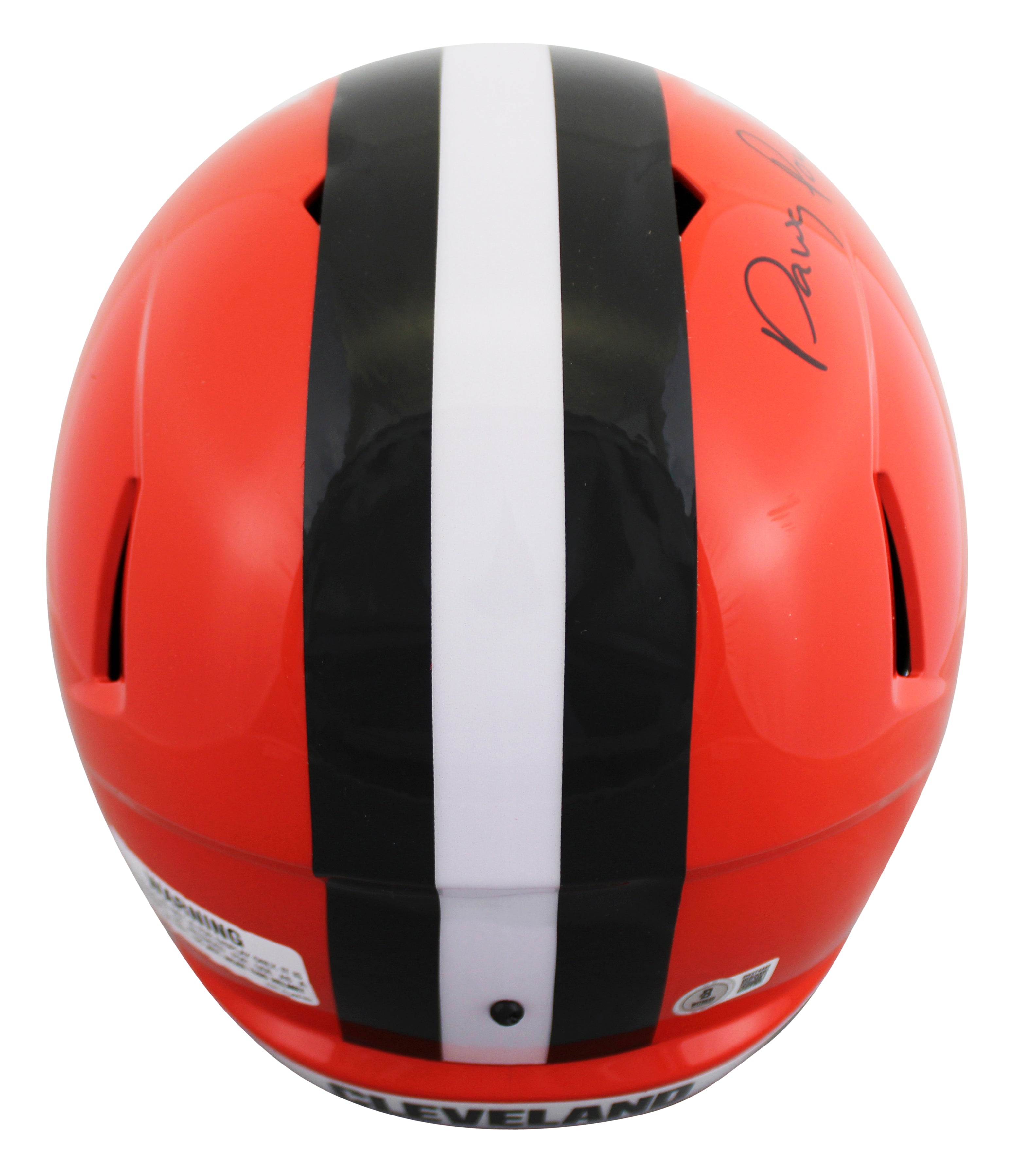 Browns Quinshon Judkins "Dawg Pound" Signed F/S Speed Rep Helmet W/ Case BAS Wit