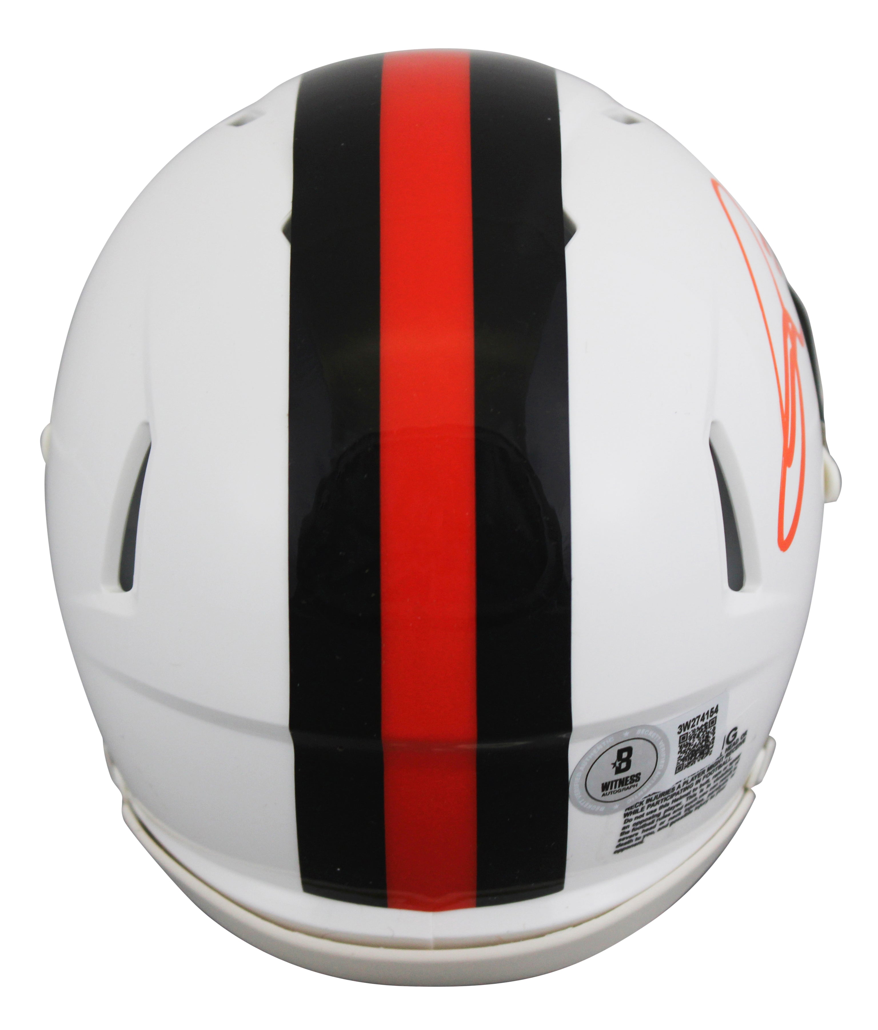 Browns Quinshon Judkins Signed 2023 On-Field Alt Speed Mini Helmet W/ Case BAS W