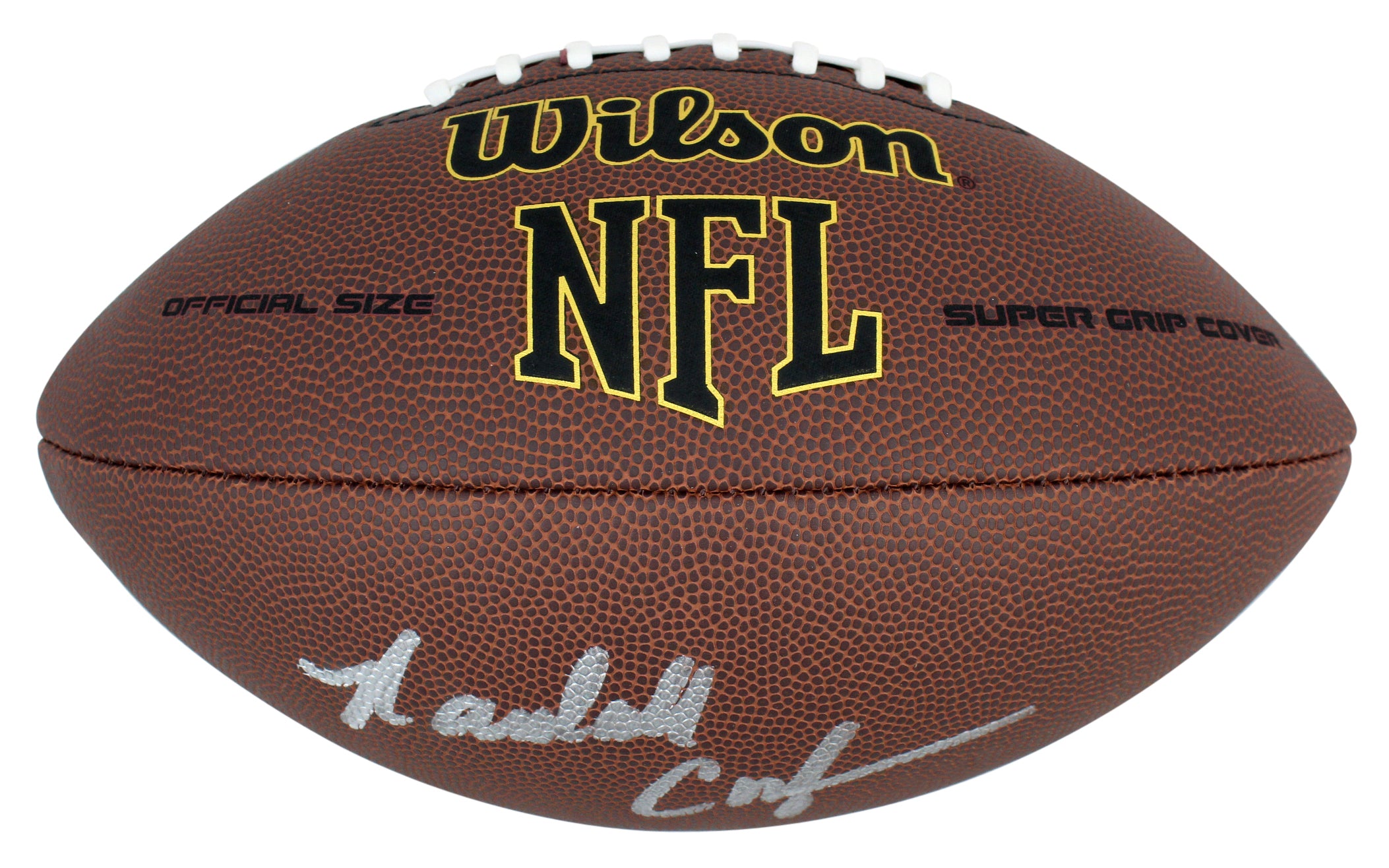 Eagles Randall Cunningham Signed Wilson Super Grip Nfl Football w/ Case BAS Wit