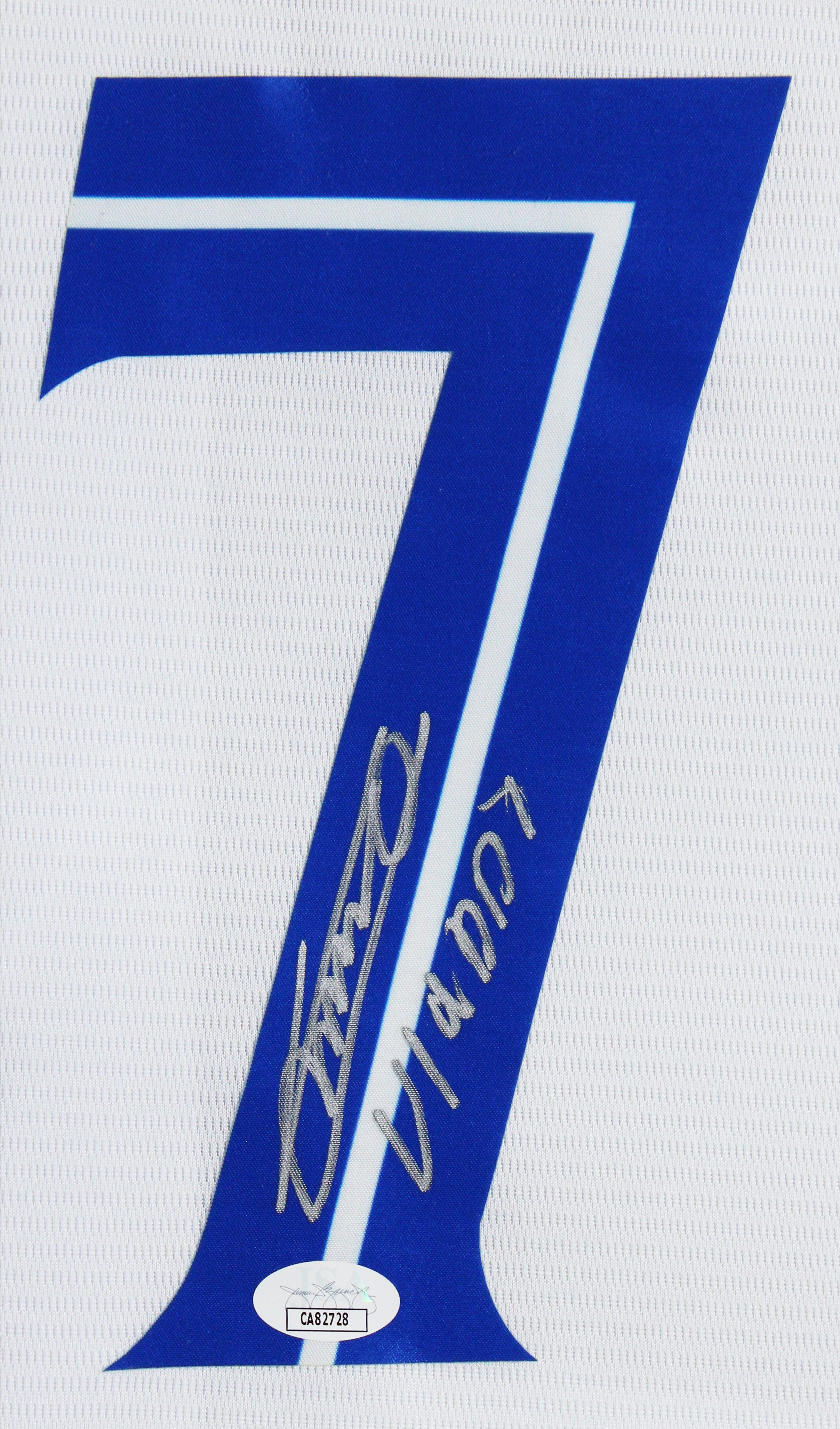 Vladimir Guerrero Jr. "Vladdy" Signed White Pro Style Framed Jersey JSA