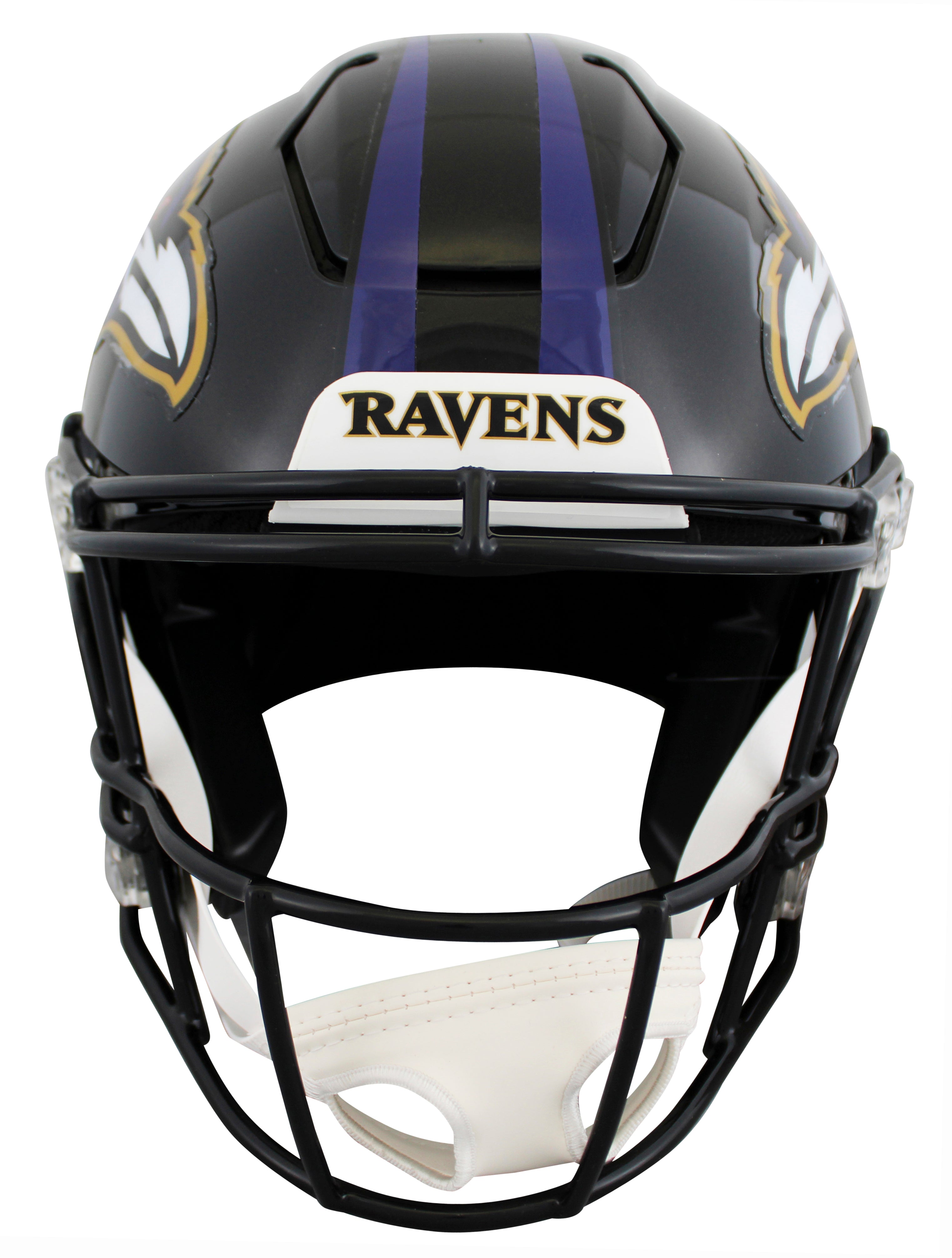Ravens Ed Reed & Ray Lewis Signed Speed Flex Full Size Helmet BAS Witnessed