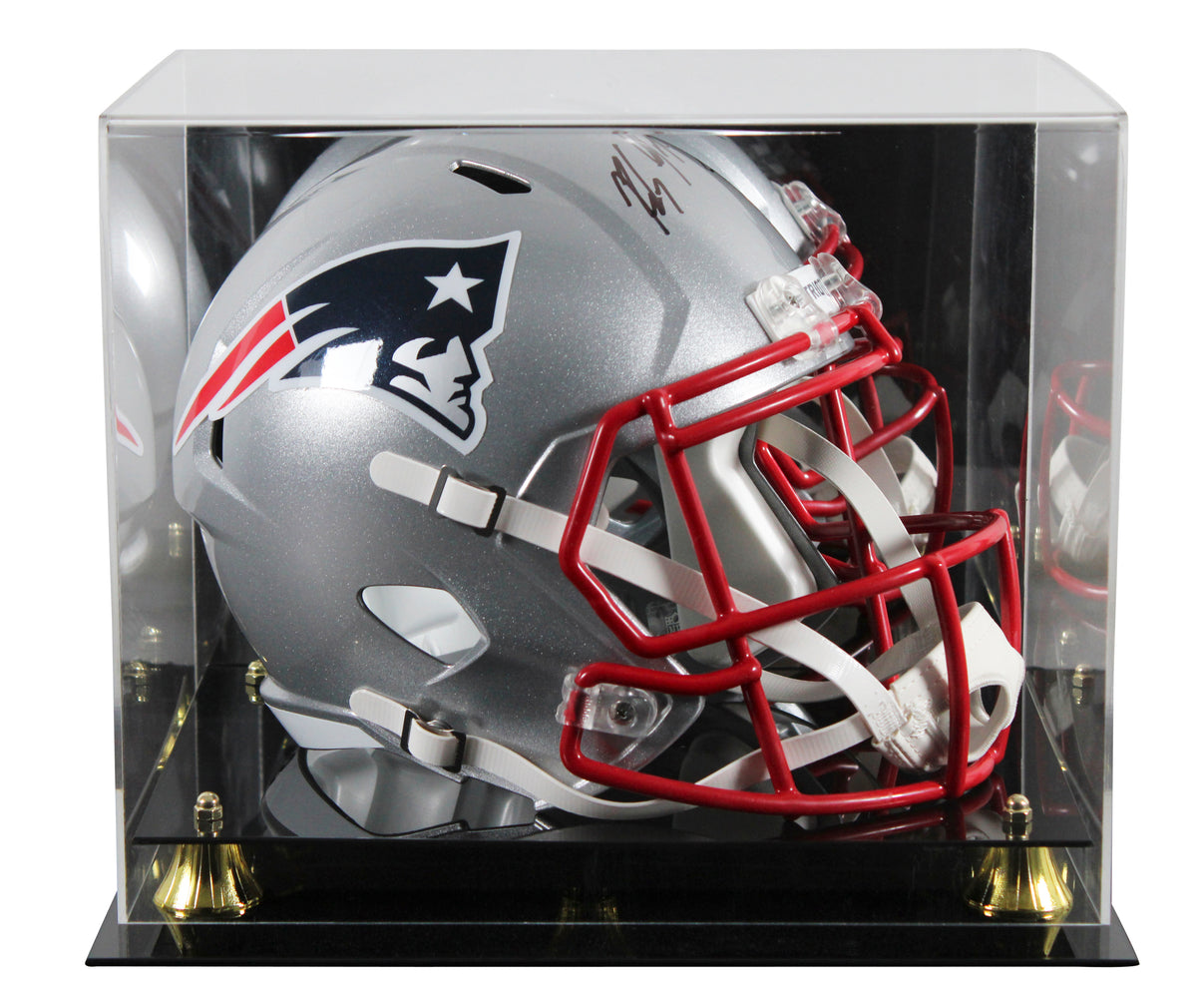 Patriots Rob Gronkowski Signed Full Size Speed Rep Helmet w/ Case Steiner