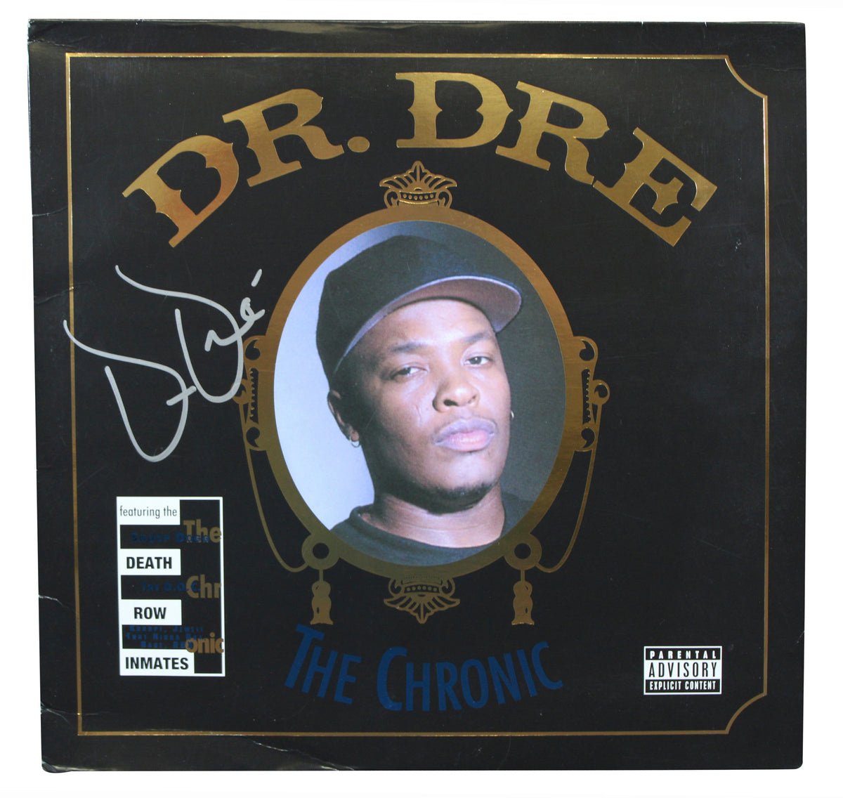Dr. Dre Signed Black Cover The Chronic Album Cover W/ Vinyl LE #1706/2500 JSA