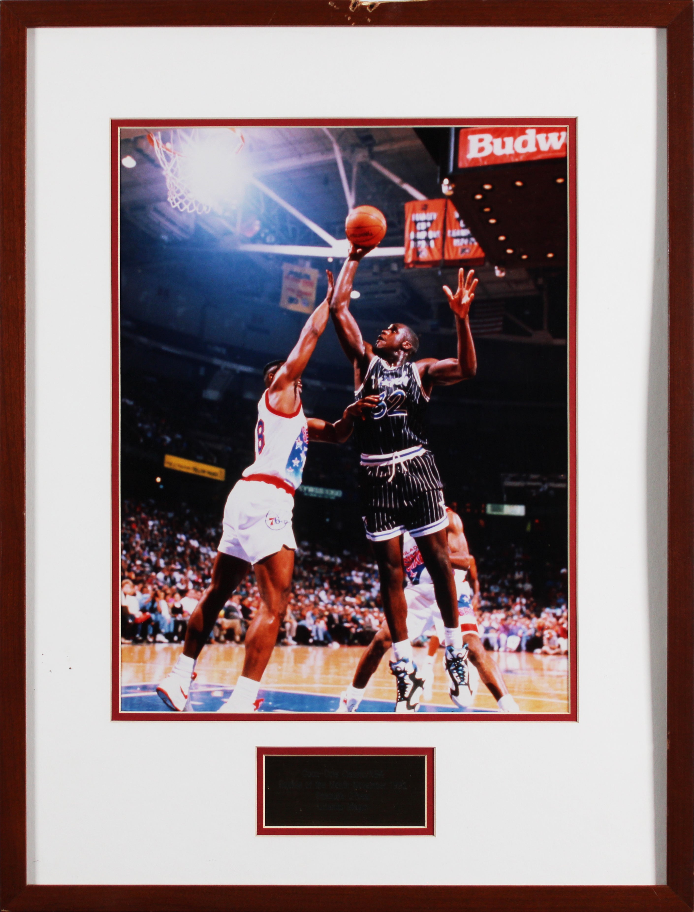 Magic Shaquille O'Neal Nov 1992 Coca-Cola Classic NBA Rookie of the Month Award