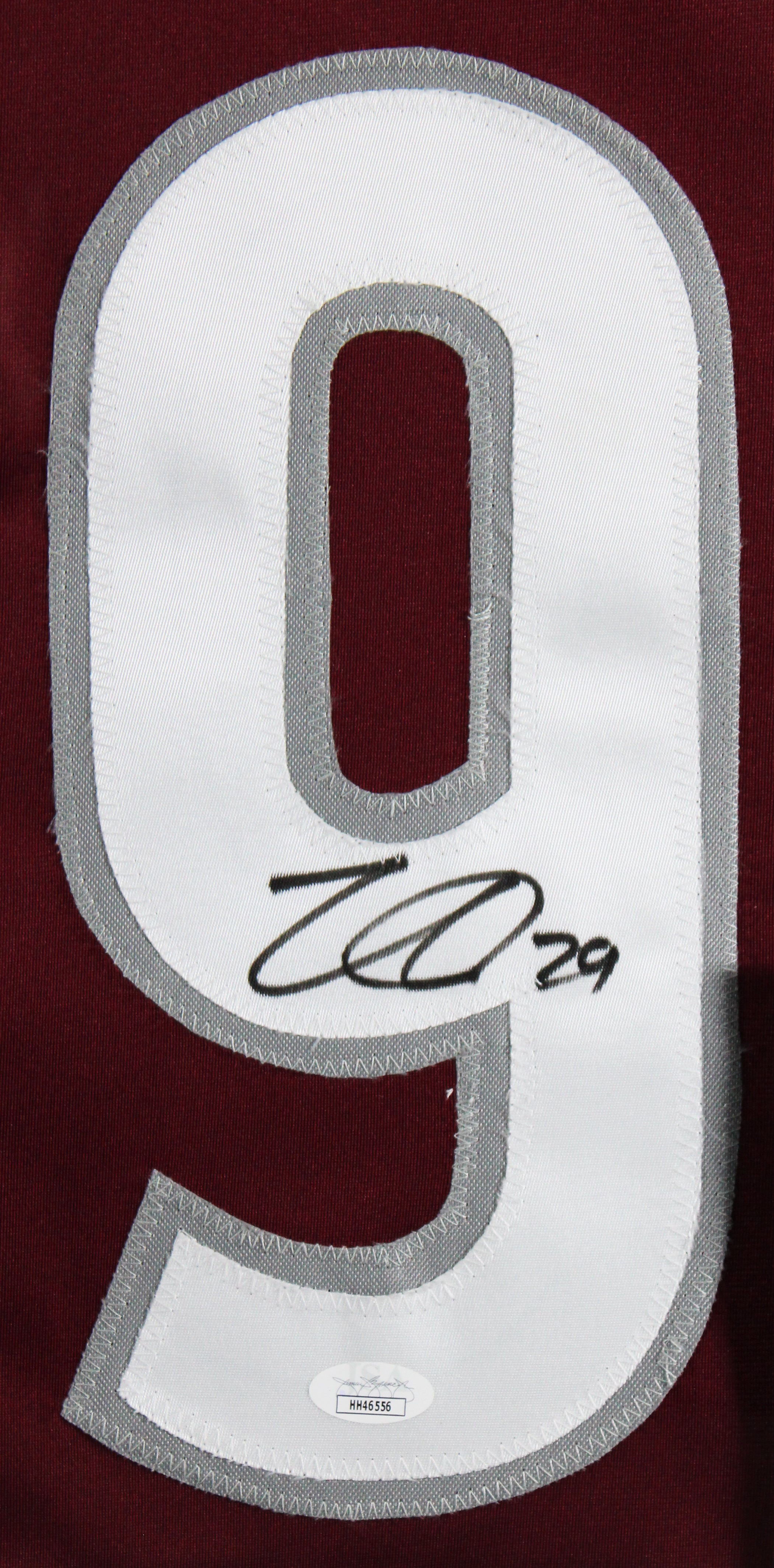 Nathan MacKinnon Authentic Signed Maroon Pro Style Framed Jersey Autographed JSA