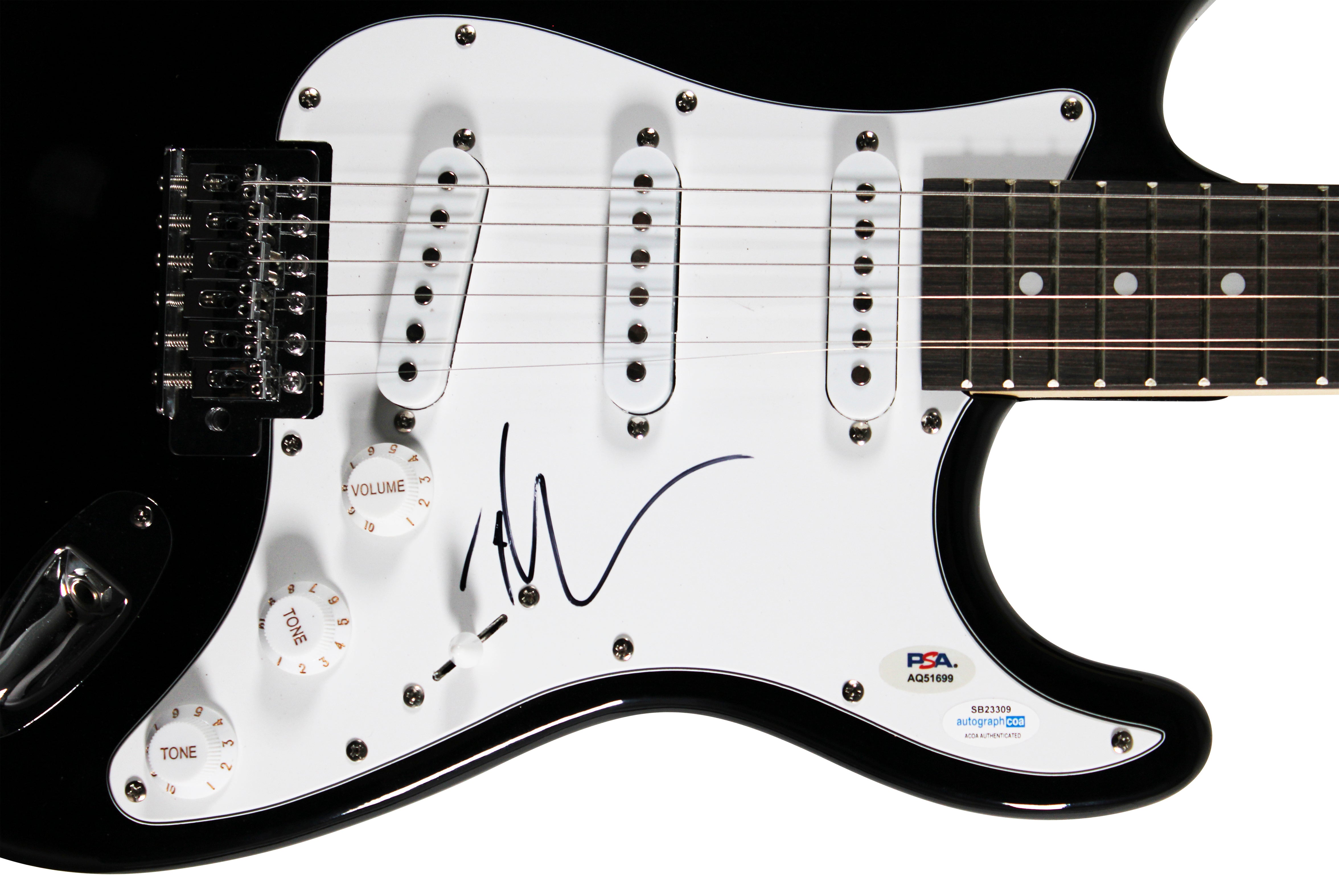 Tim McGraw Authentic Signed Black Electric Guitar Autographed PSA/DNA #AQ51699