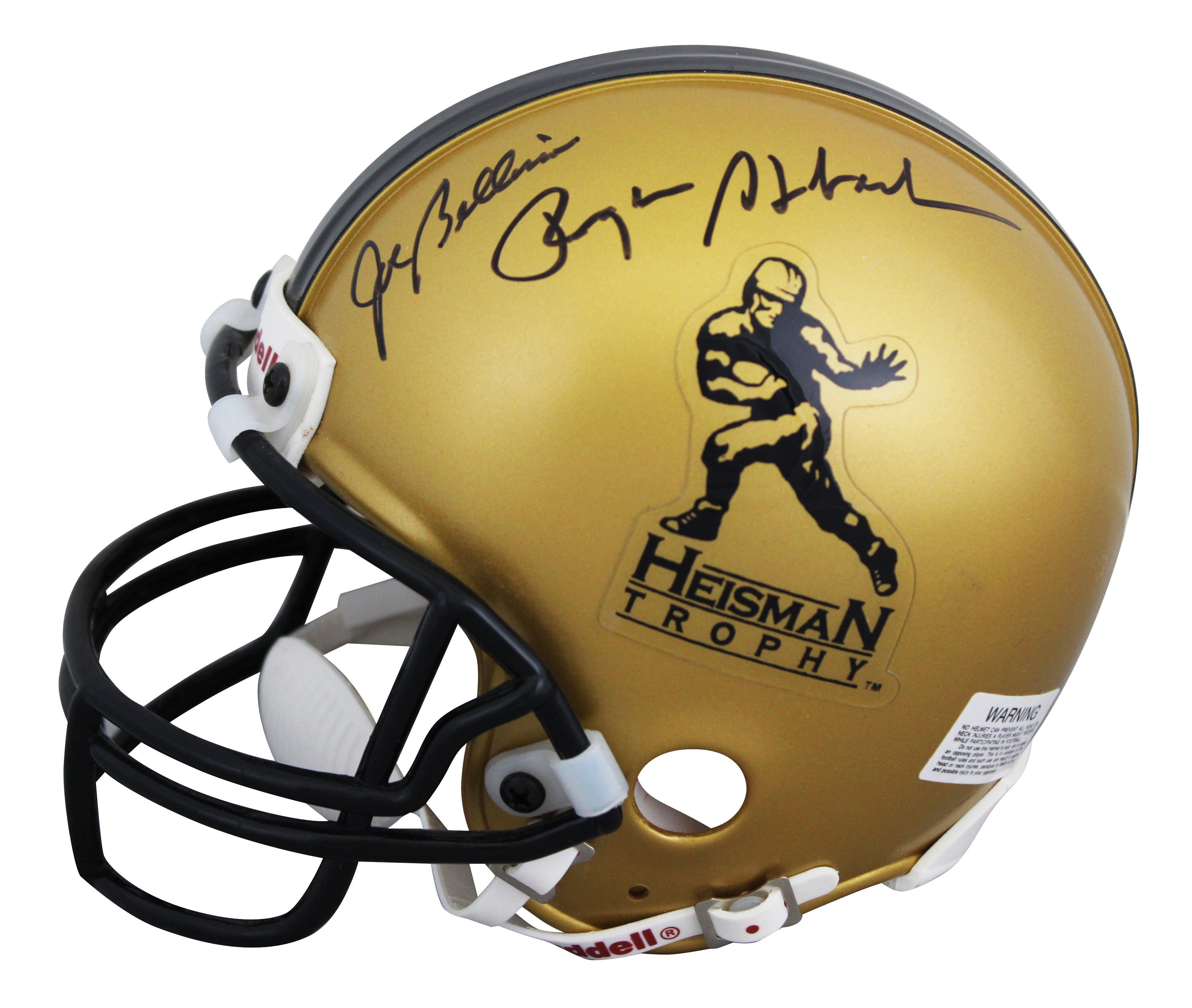 Heisman Winners (5) Staubach, Davis +3 Signed HT VSR4 Mini Helmet JSA #YY75193