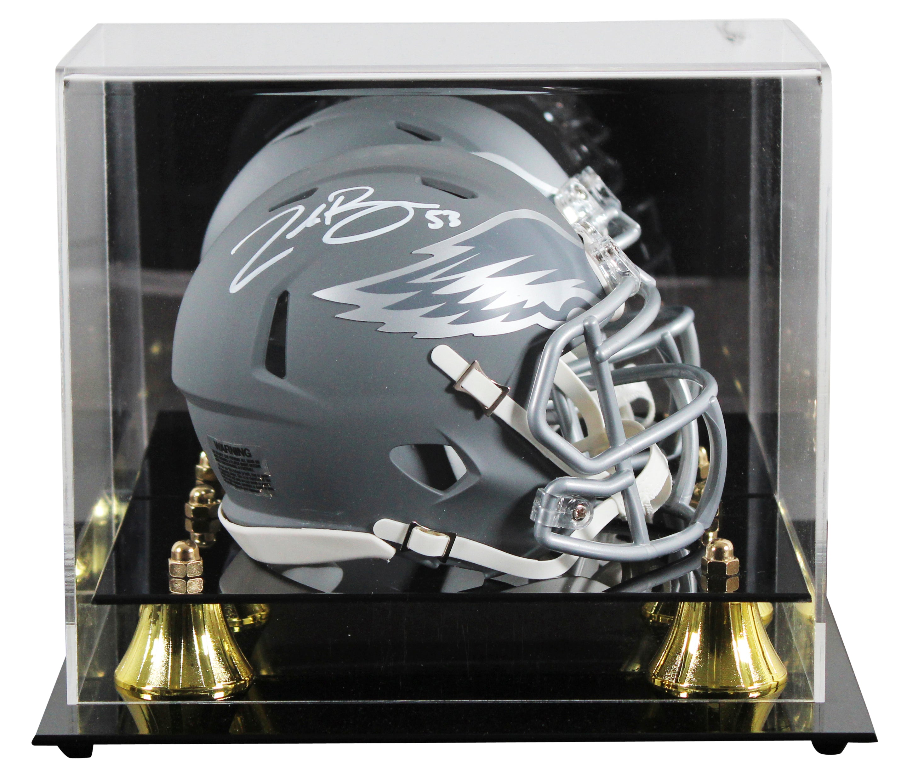 Eagles Zack Baun Authentic Signed Slate Speed Mini Helmet W/ Case BAS Witnessed