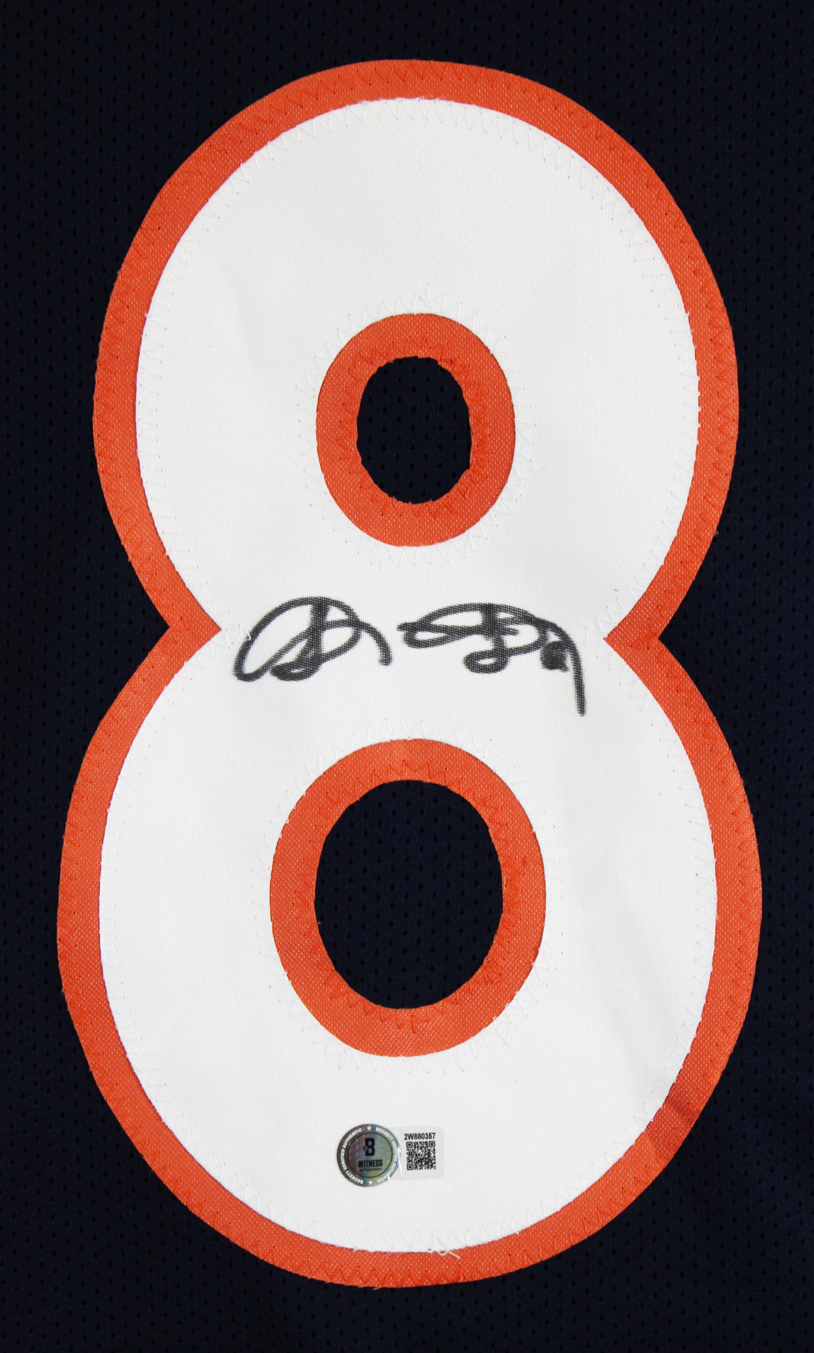Shannon Sharpe Authentic Signed Navy Blue Pro Style Jersey BAS Witnessed 2