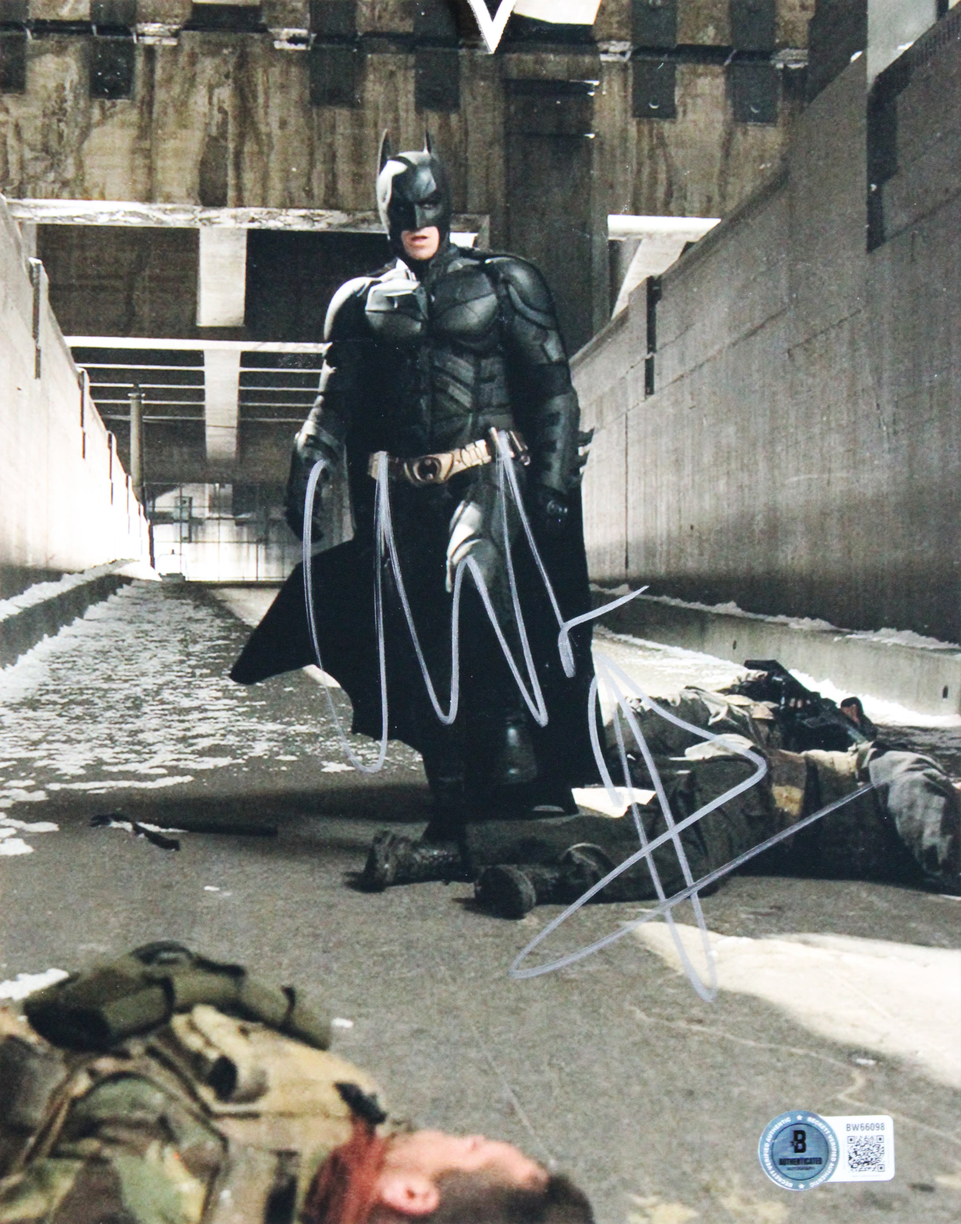 Christian Bale Batman The Dark Knight Signed 8x10 Framed Photo BAS #BW66098