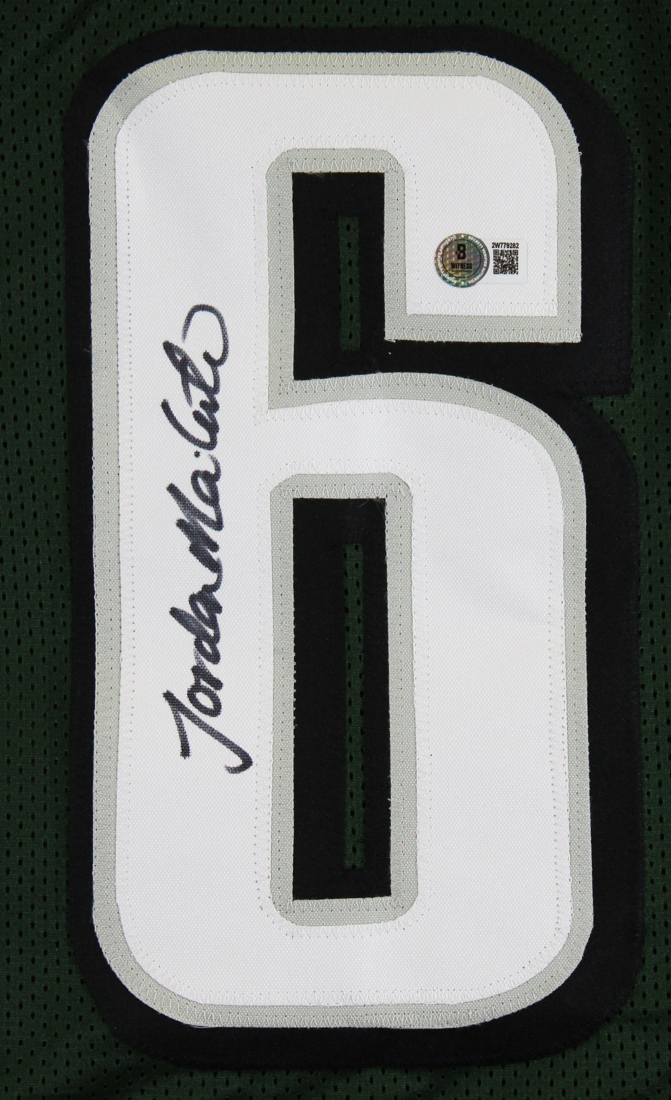 Jordan Mailata Authentic Signed Green Pro Style Jersey Autographed BAS Witnessed