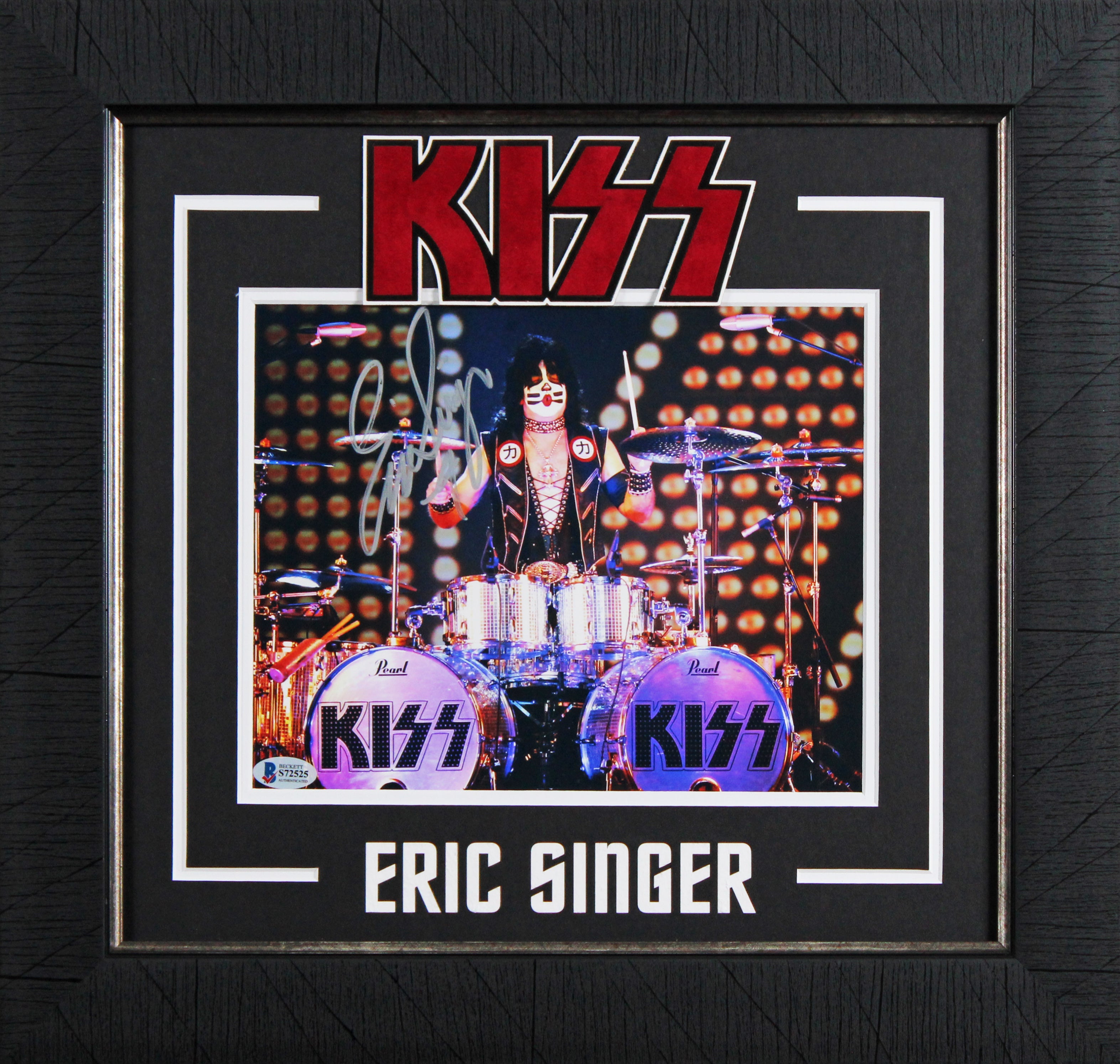 Eric Singer KISS Authentic Signed 8x10 Framed Photo Autographed BAS #S72525