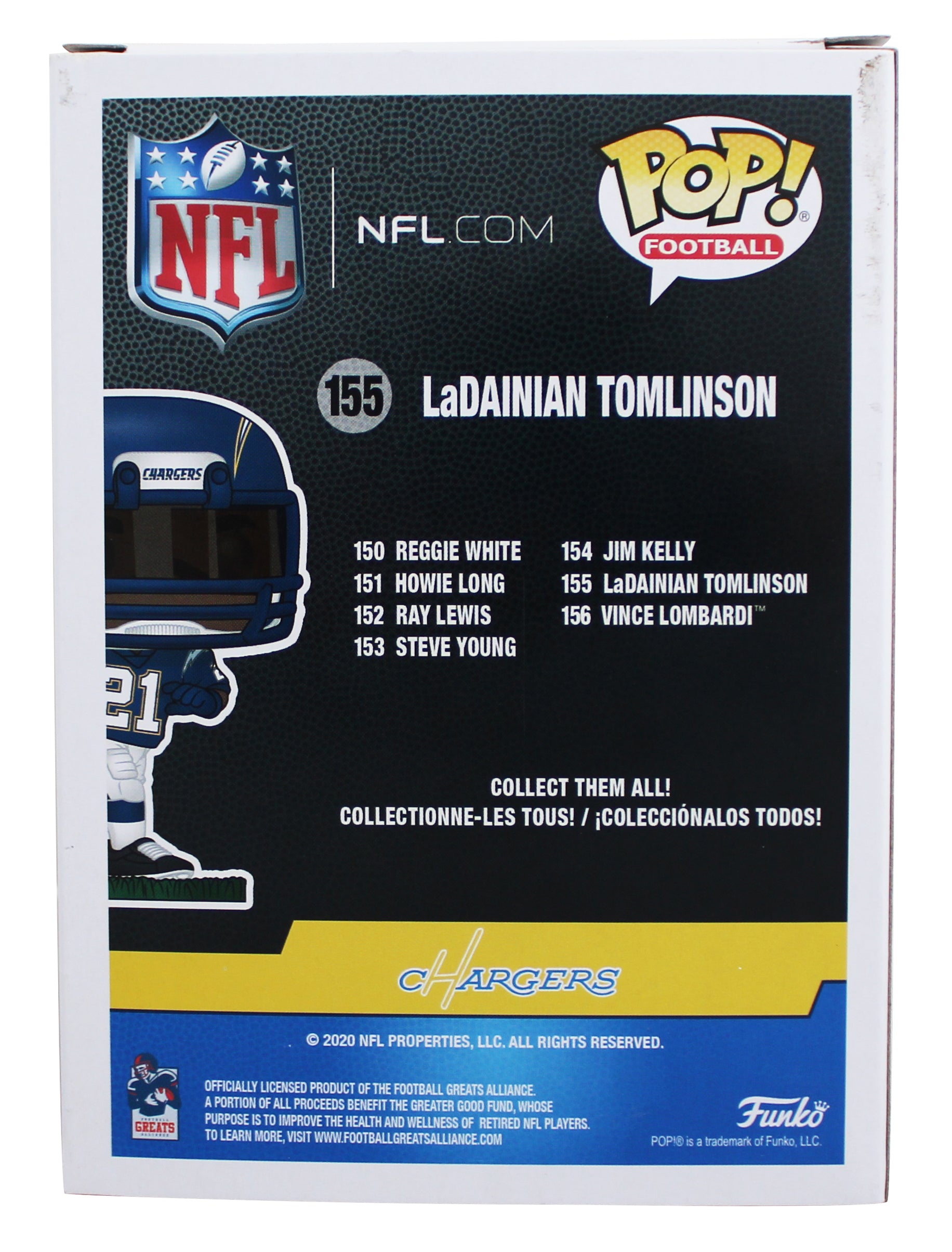 Chargers LaDainian Tomlinson "HOF 17" Signed #155 Funko Pop Figure BAS #2W963066