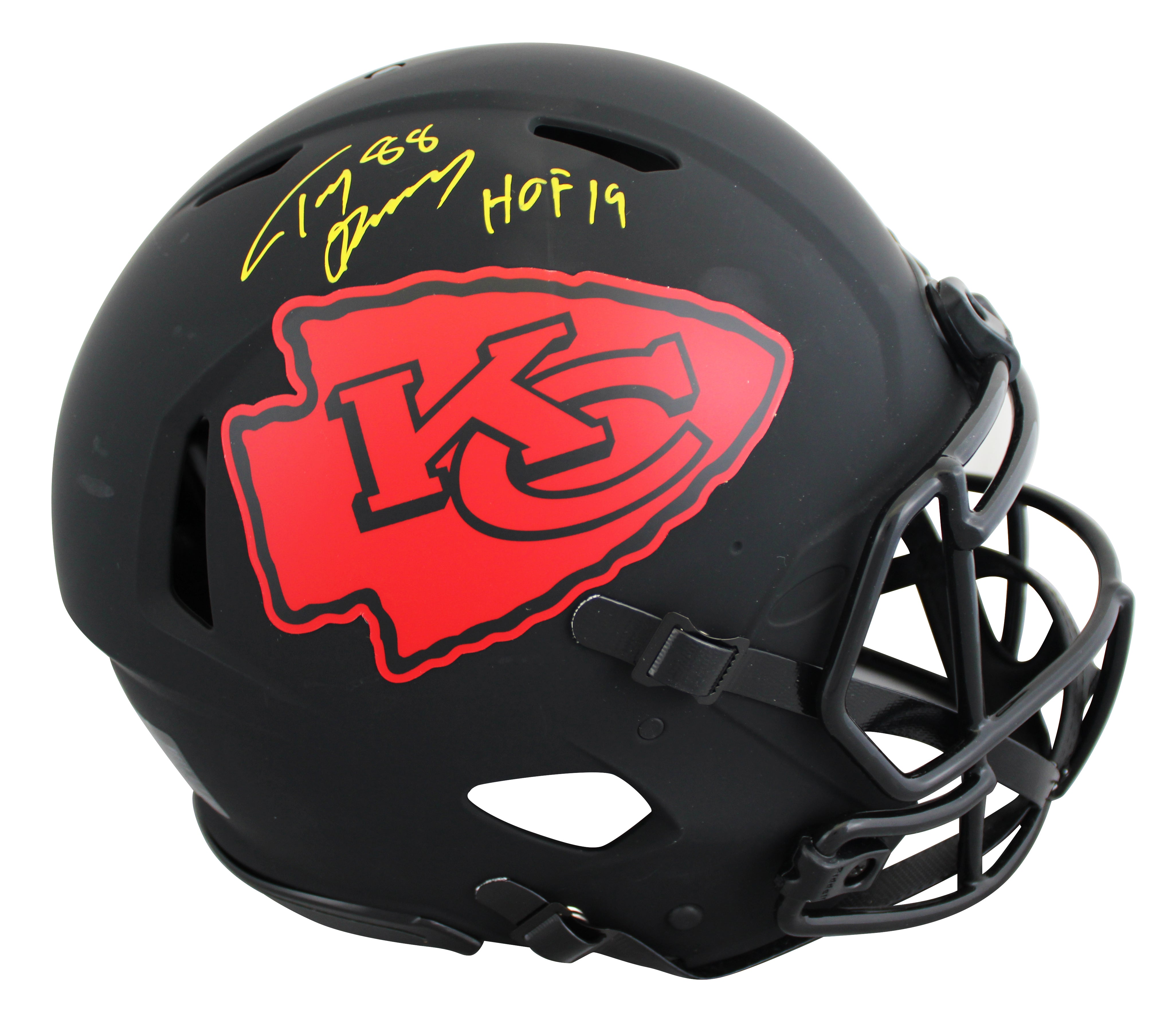 Chiefs Tony Gonzalez "HOF" Signed Eclipse F/S Speed Proline Helmet BAS #WJ30370