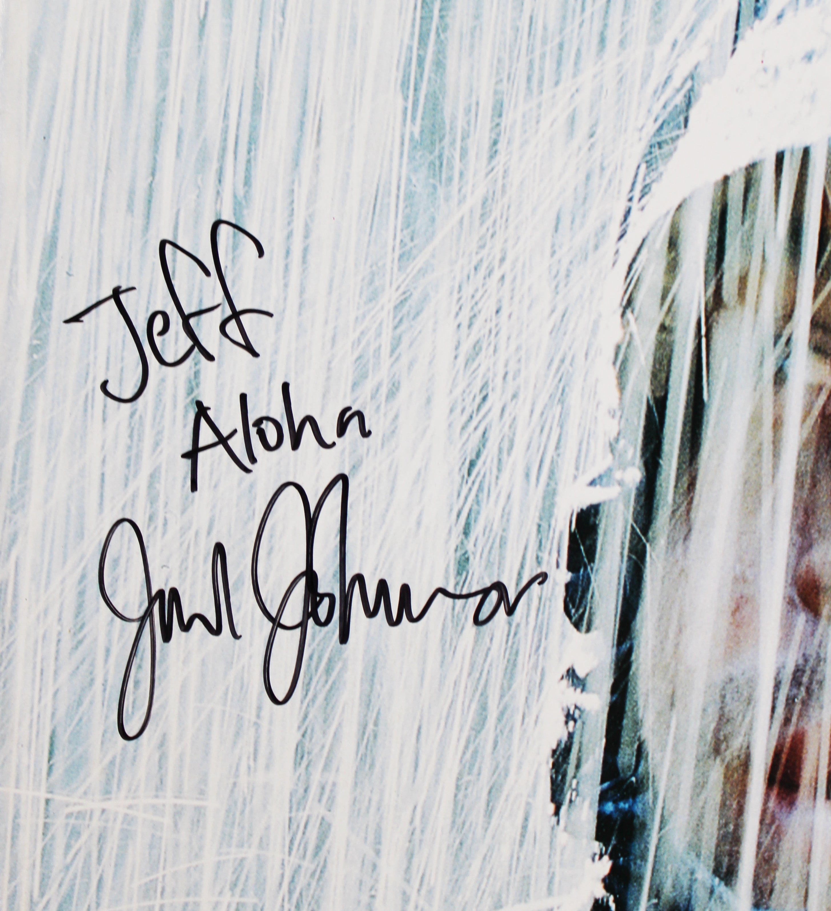 Jack Johnson "Jeff, Aloha" Signed Brushfire Fairytales Album Flat PSA #AQ51685
