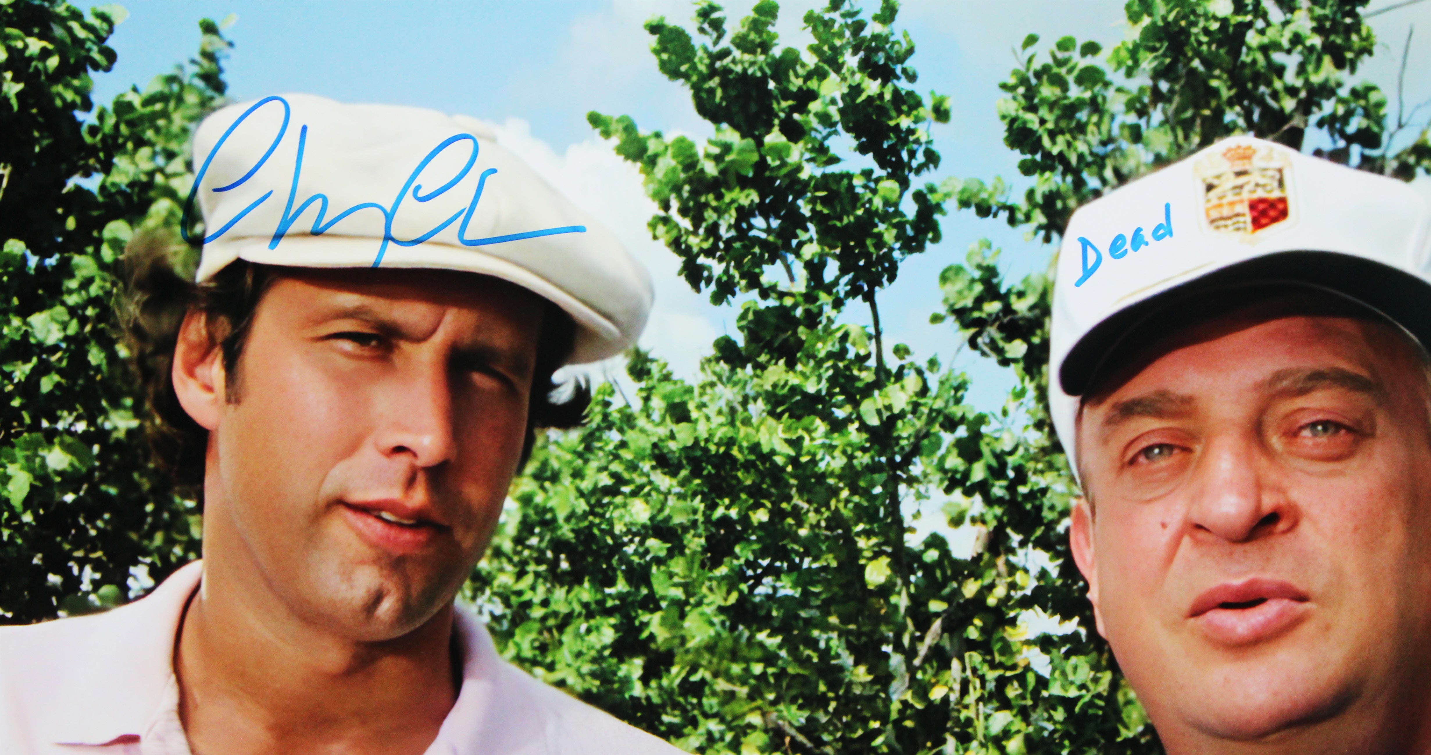 Chevy Chase Caddyshack "Dead" Signed 16x20 w/ Dangerfield Photo BAS W #2W688912