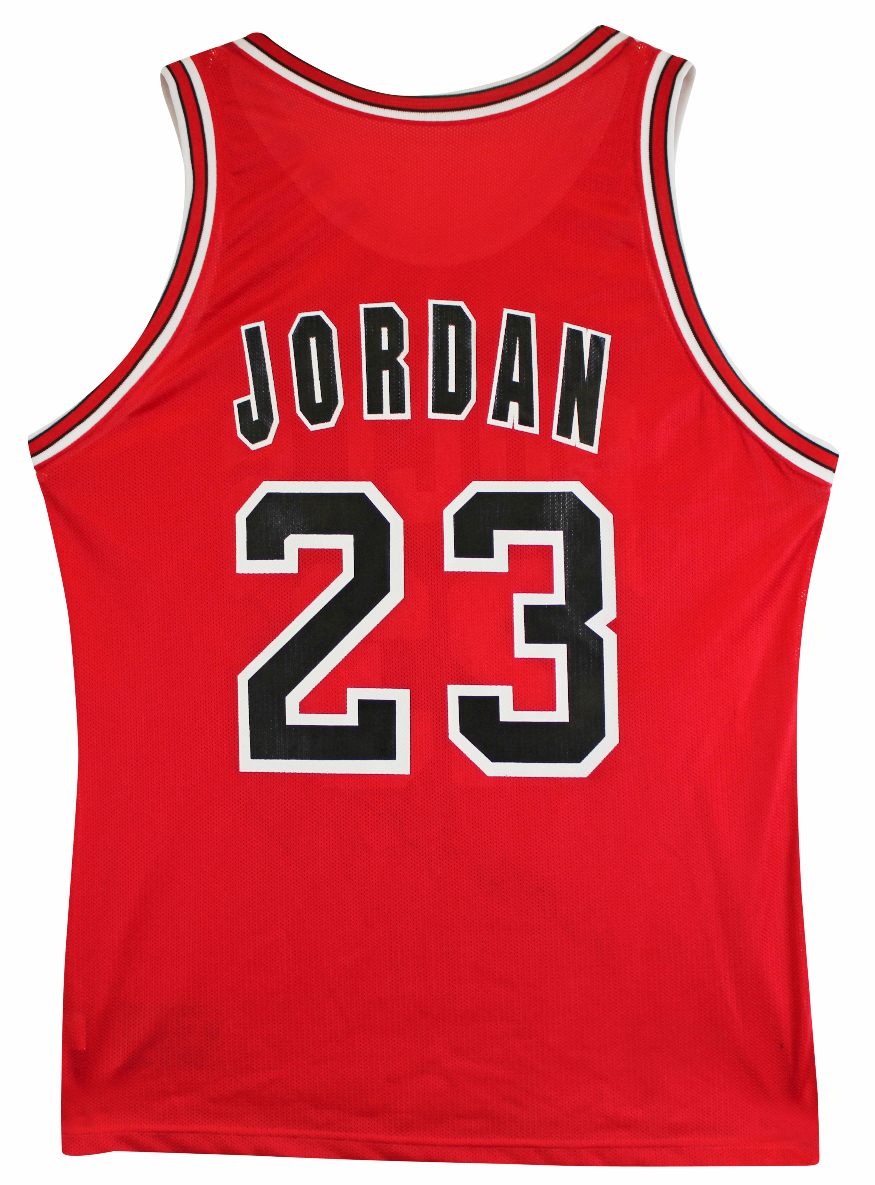 Bulls Michael Jordan "Thanks For Everything" Signed Red Champion Jersey BAS LOA