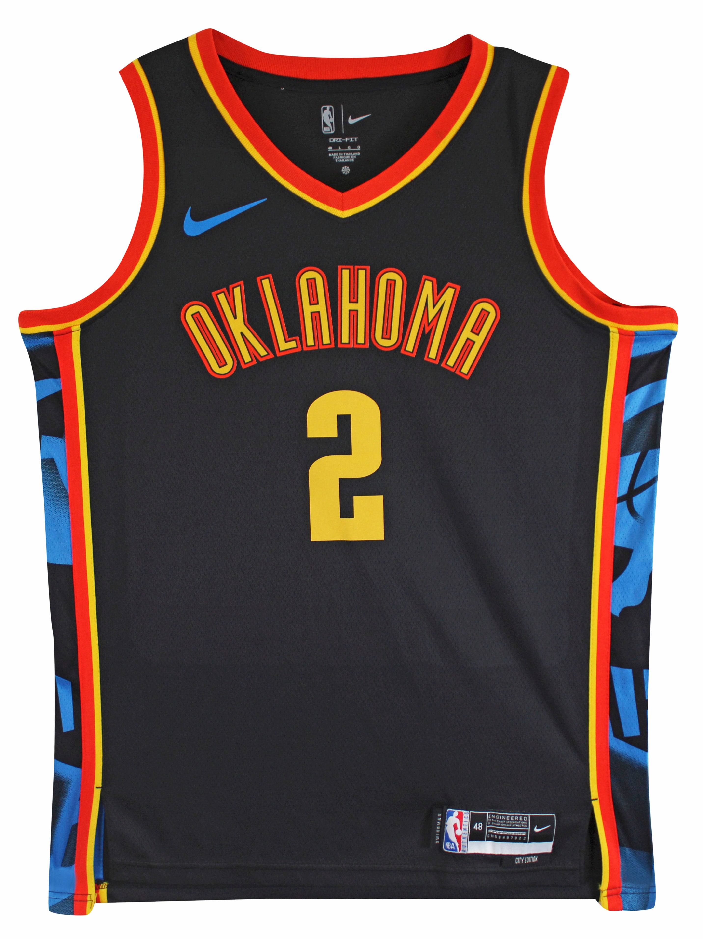 Thunder Shai Gilgeous-Alexander Signed Black Nike Swingman Jersey JSA #CE51910