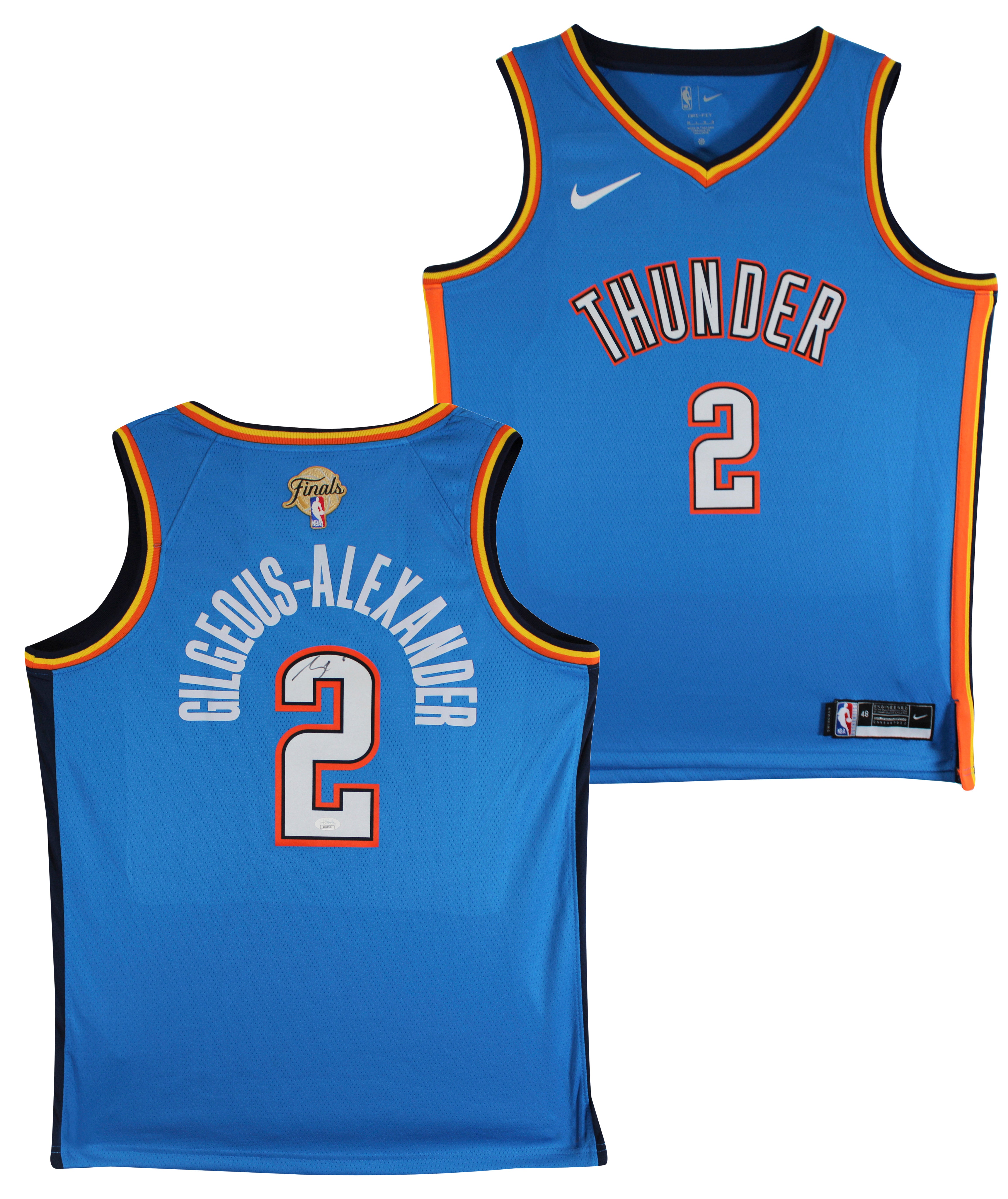 Thunder Shai Gilgeous-Alexander Signed Blue Nike Icon Ed. Jersey JSA #CD42320