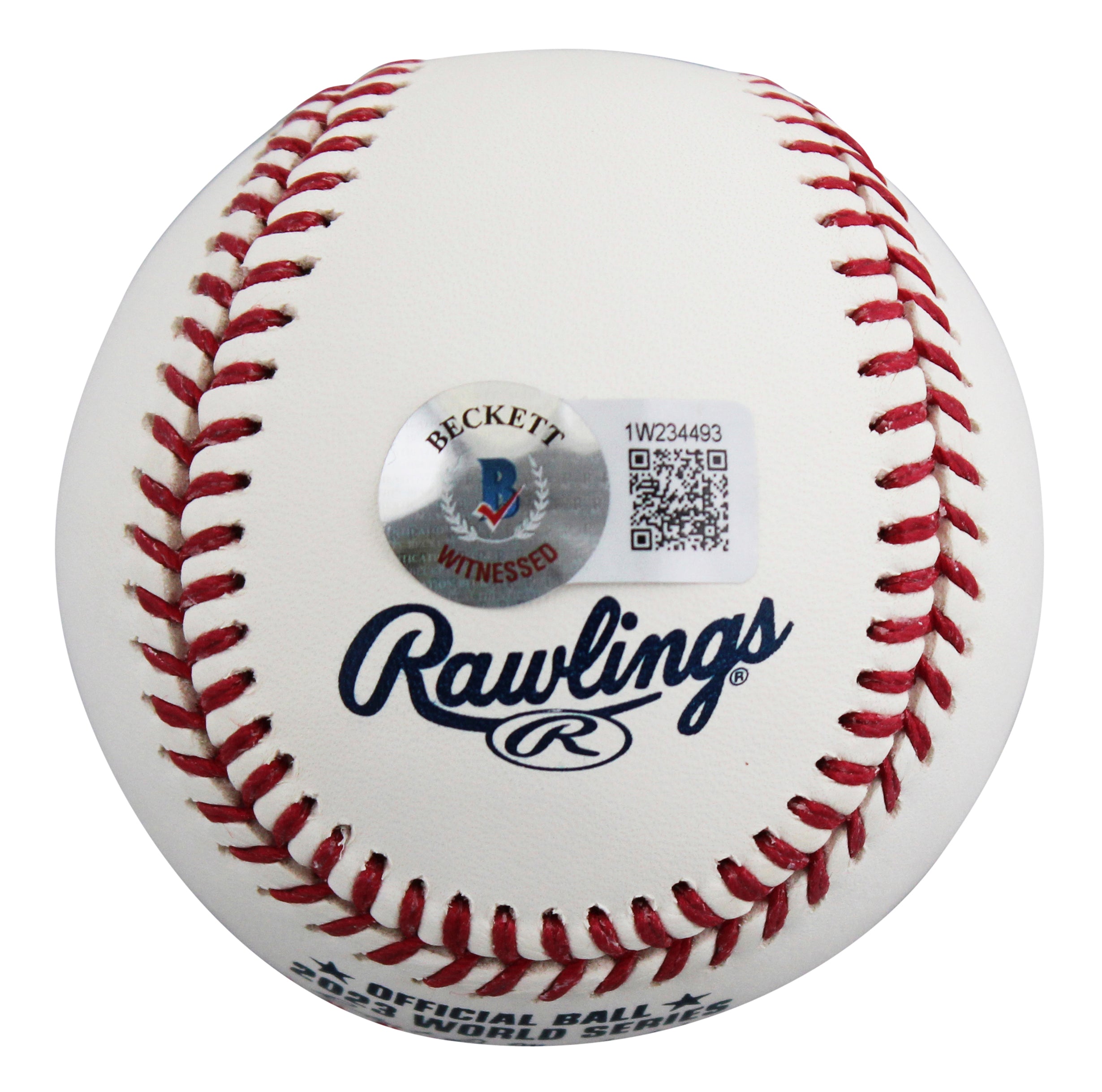 Rangers Josh Jung Signed 2023 WS Manfred OML Baseball BAS Witnessed #1W234493