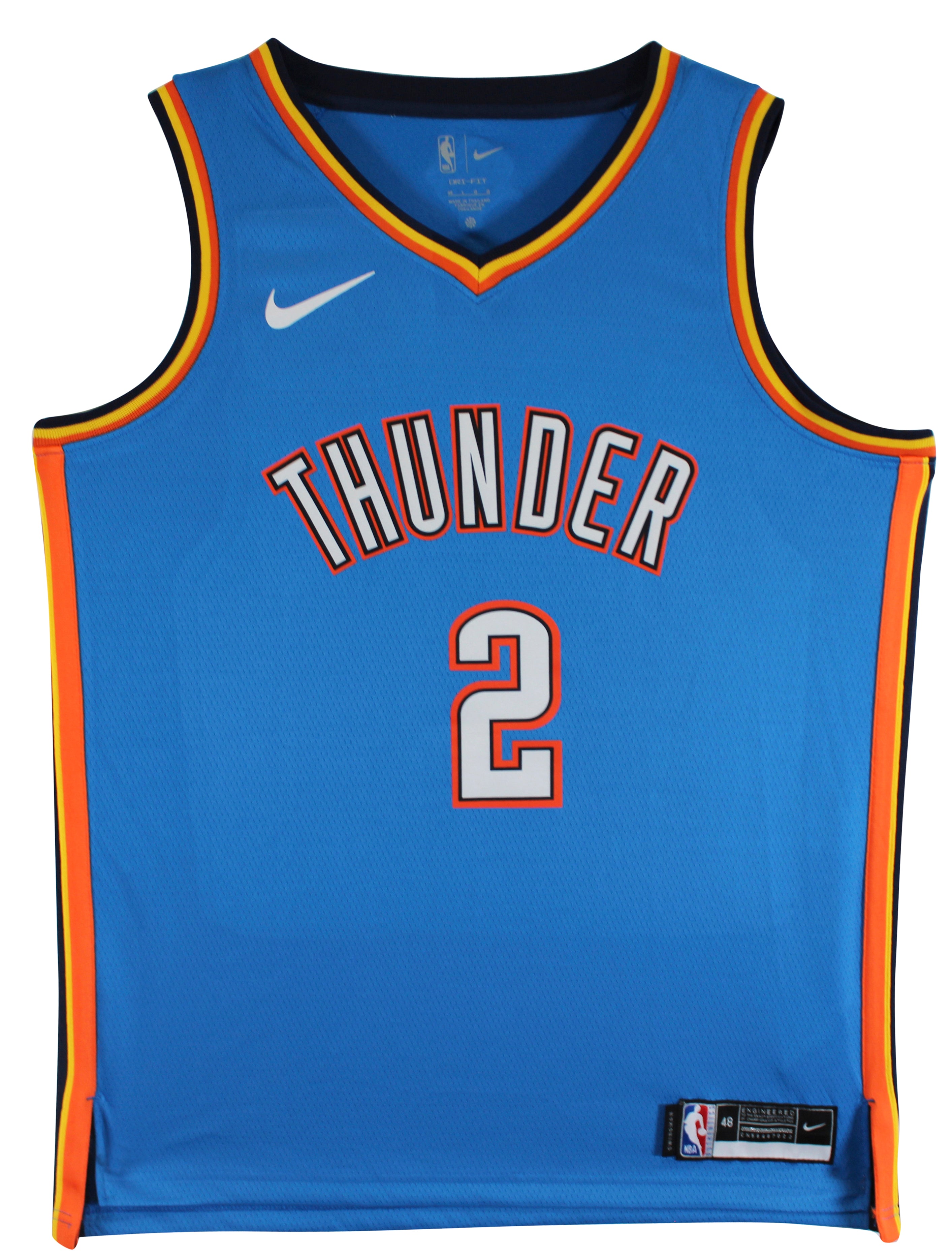 Thunder Shai Gilgeous-Alexander Signed Blue Nike Icon Ed. Jersey JSA #CD42320