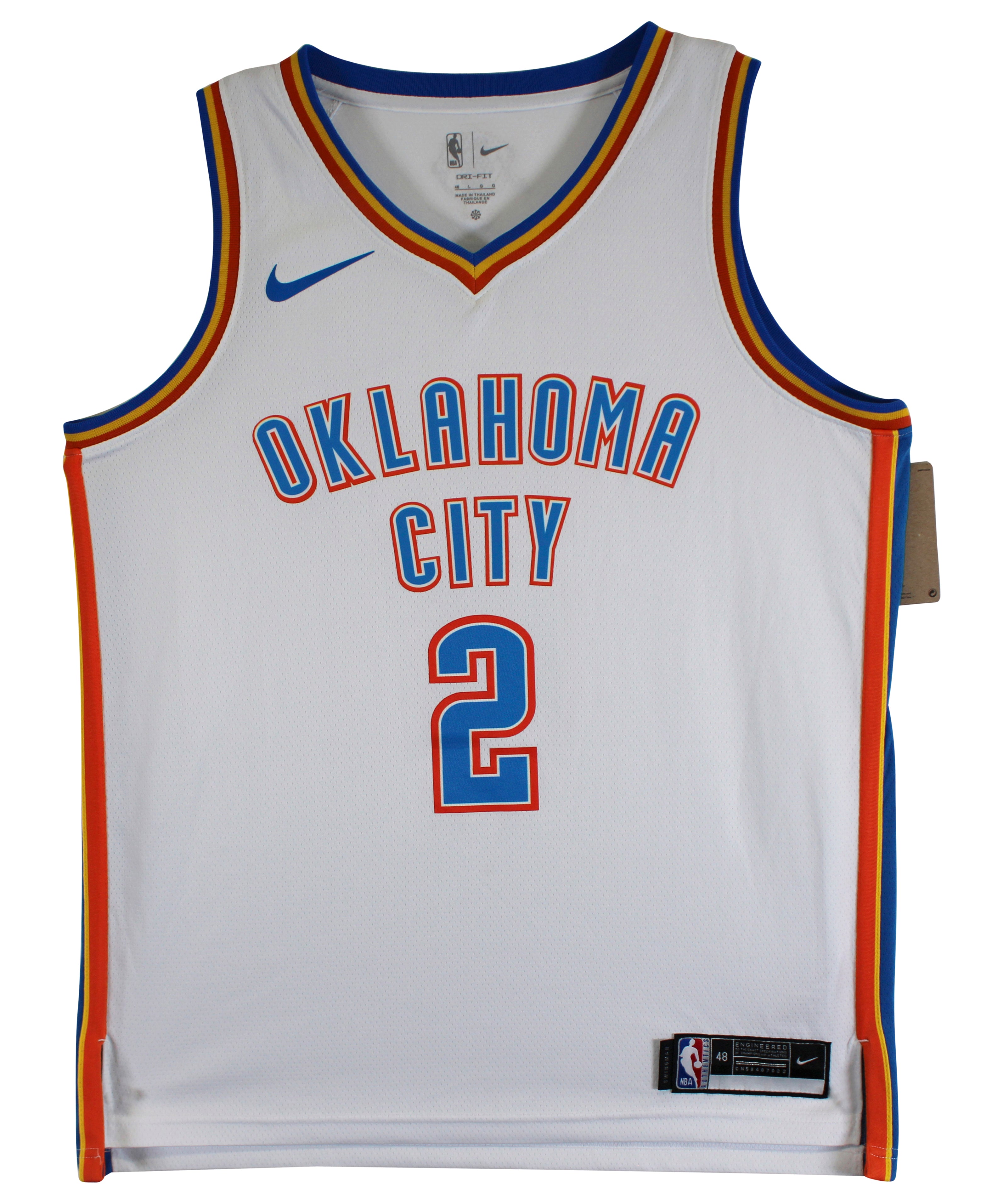Thunder Shai Gilgeous-Alexander Signed White Nike Swingman Jersey PSA #AP56131